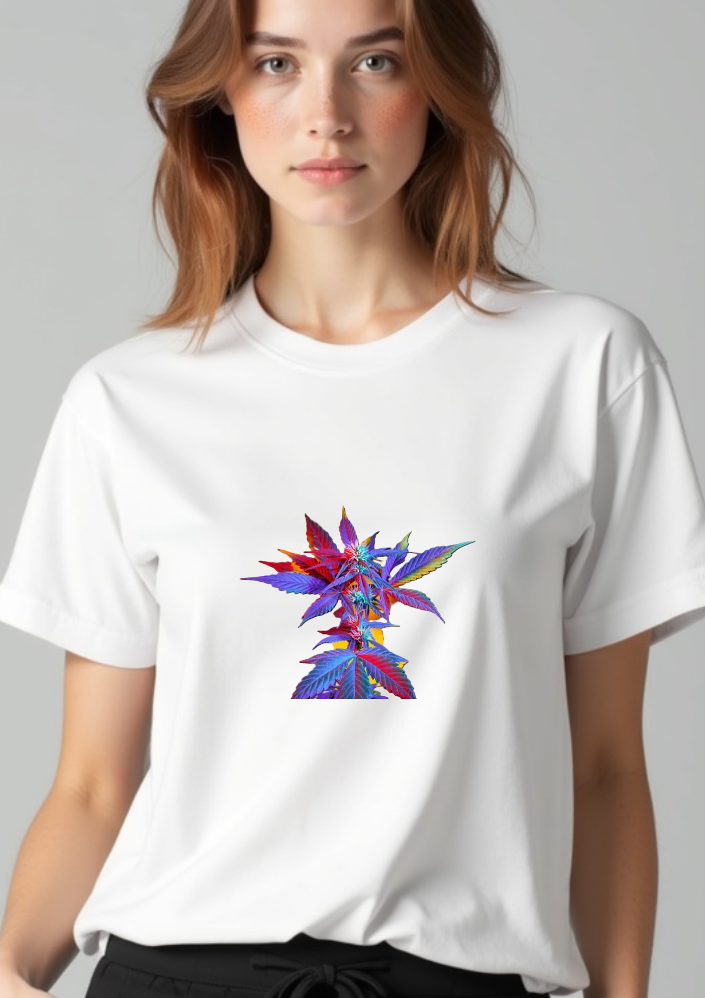Playera con imagen de marihuana