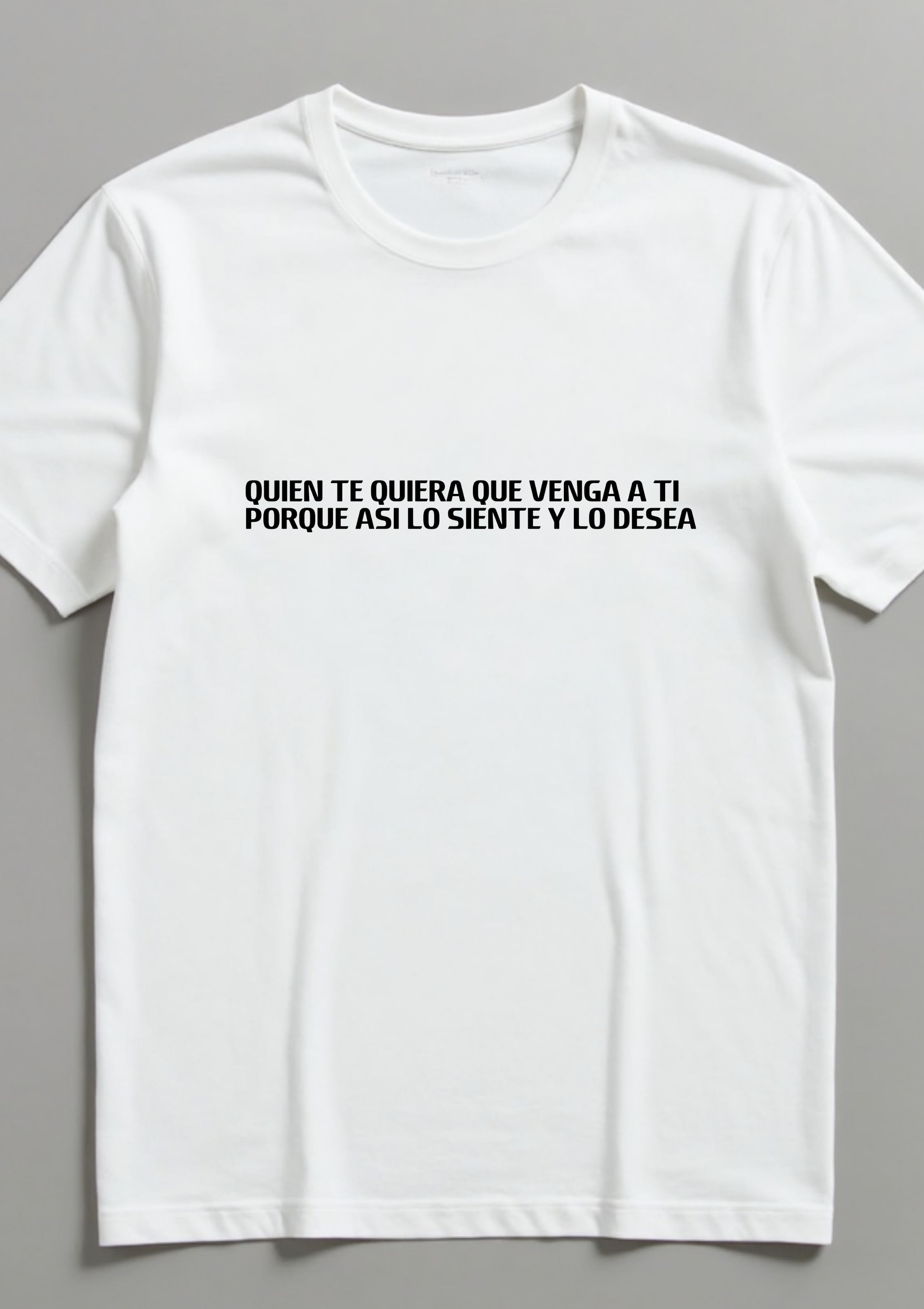 Playera con mensaje motivacional reflexivo