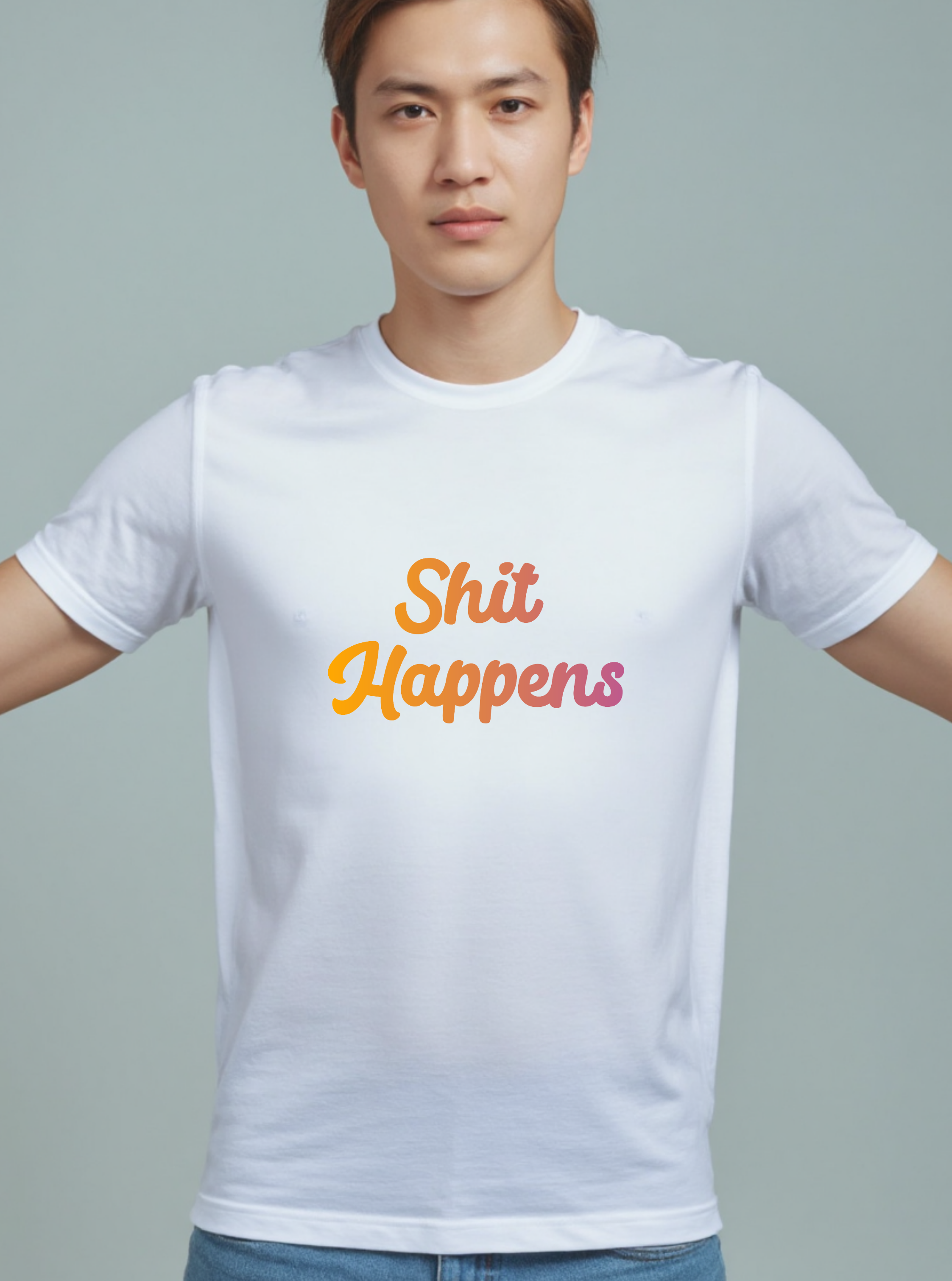 Playera con la frase Shit Happens T-Shirt