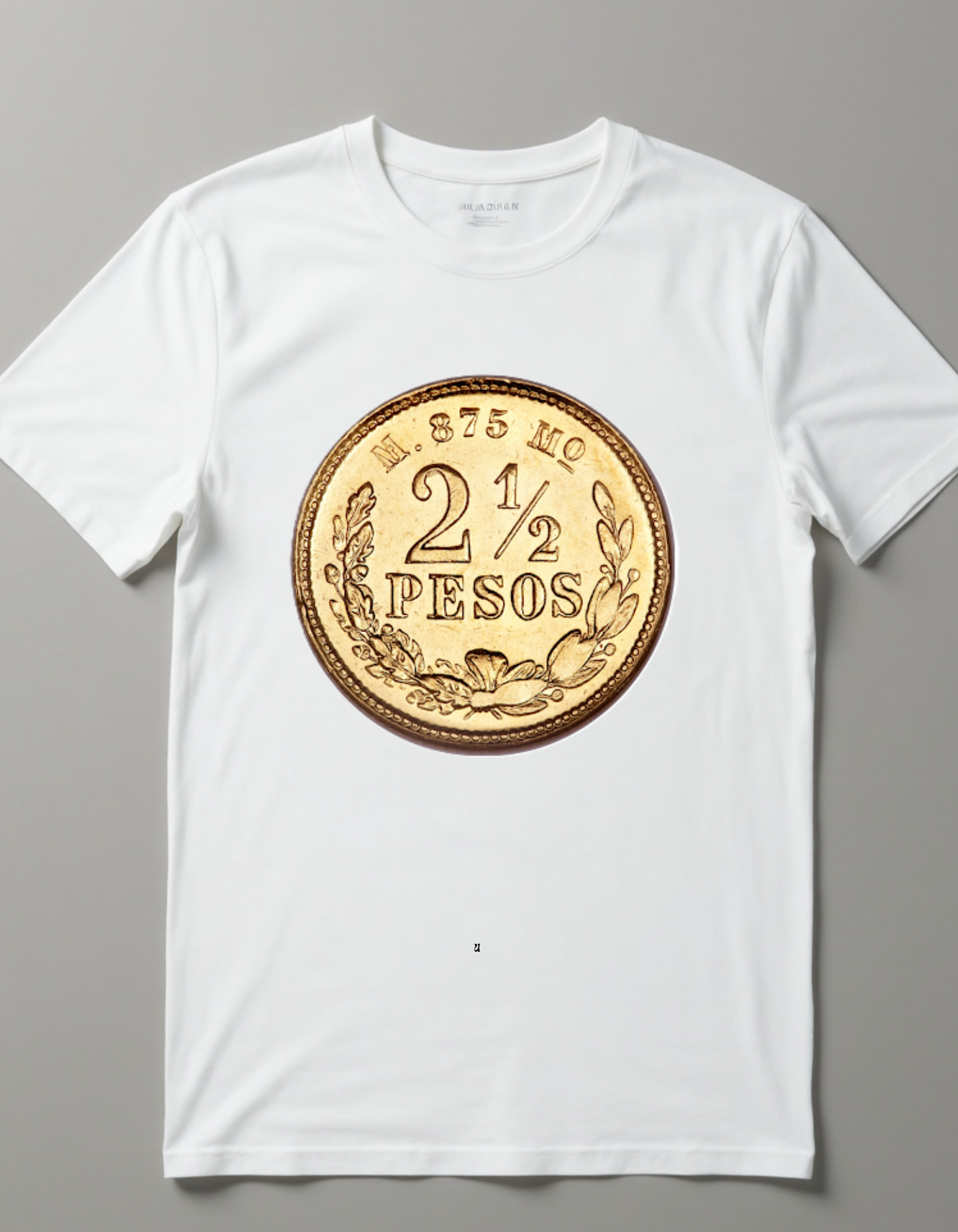 Playera de moneda mexicana antigua