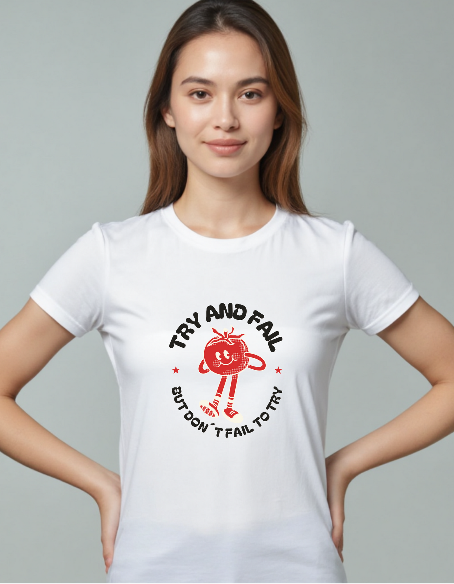 Playera con frases motivacionales estilo retro
