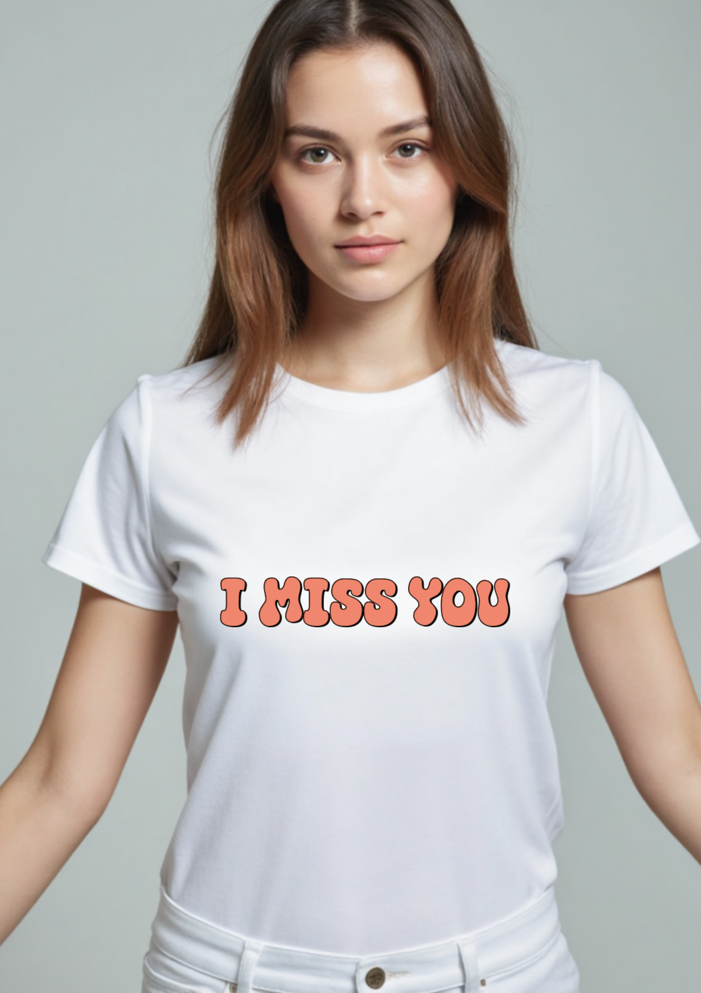 PIayera con la frase Miss You en letras rojas