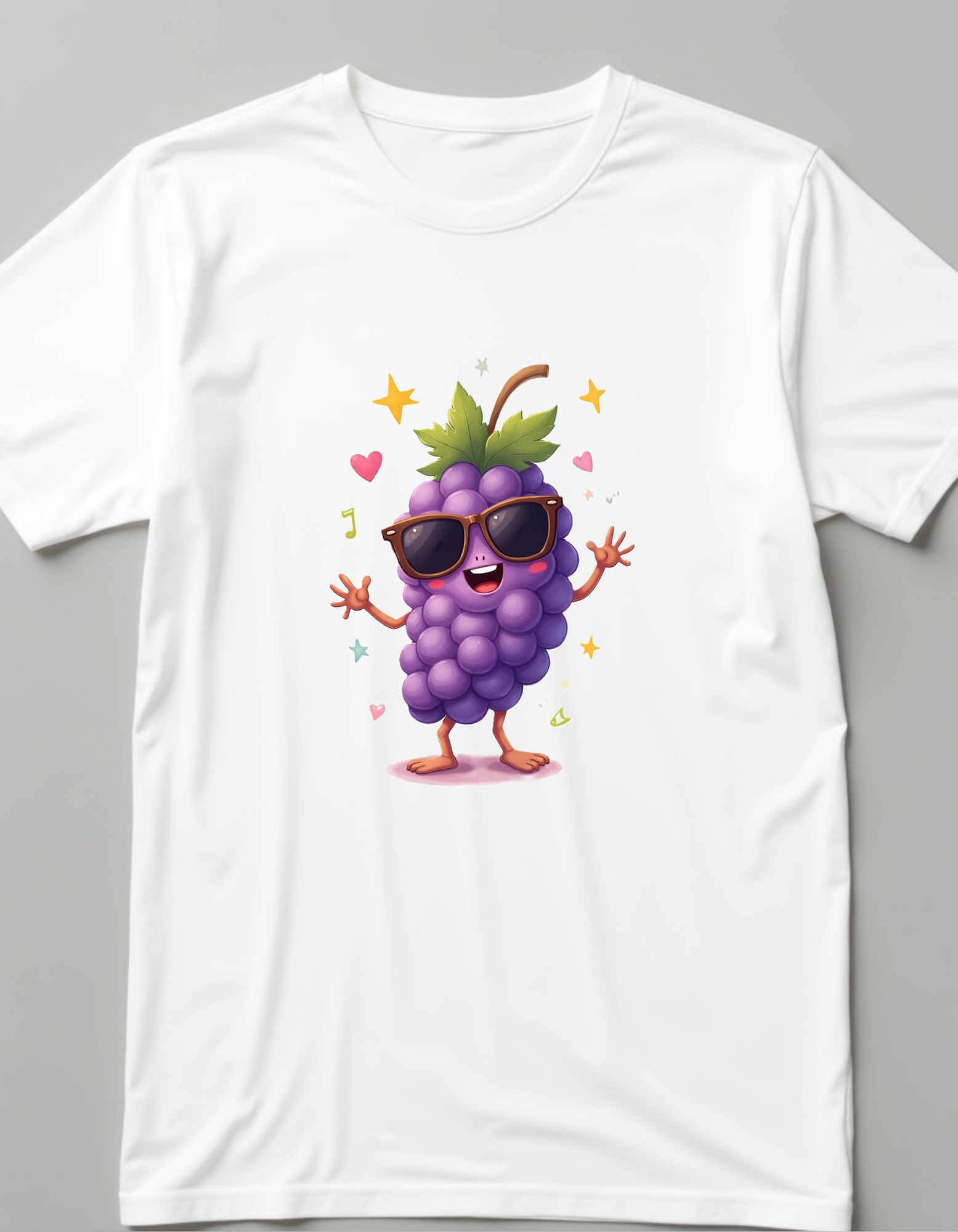 Playera con imagen de uva