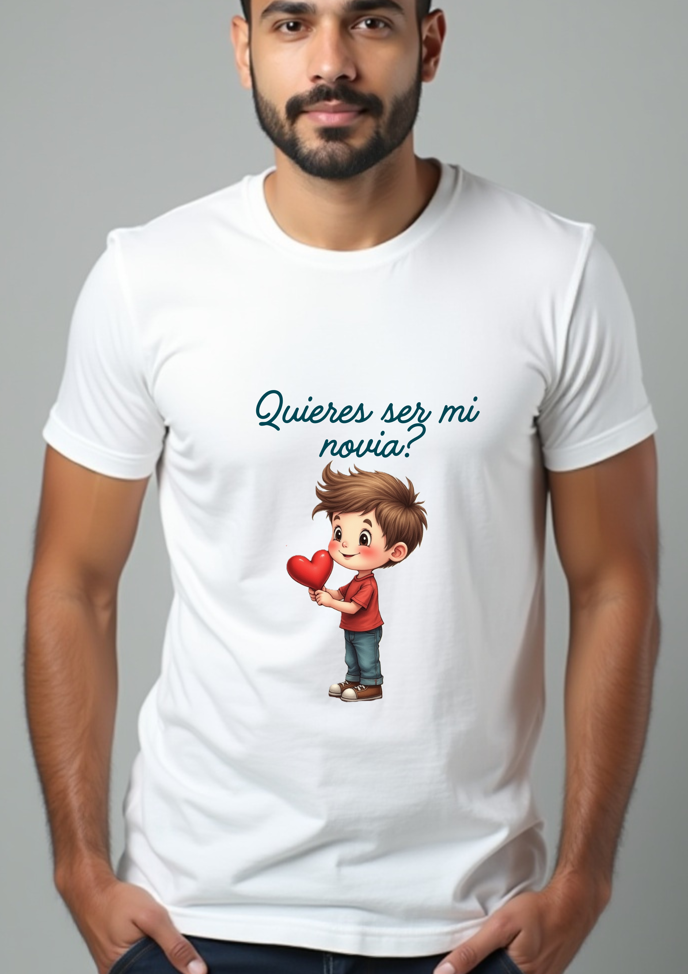 Playera con la frase quieres ser mi novia, ideas para regalos