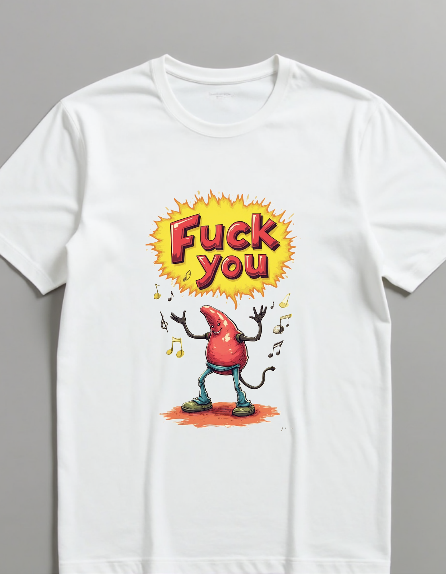 Bonita Playera rocker con la frase Fuck you