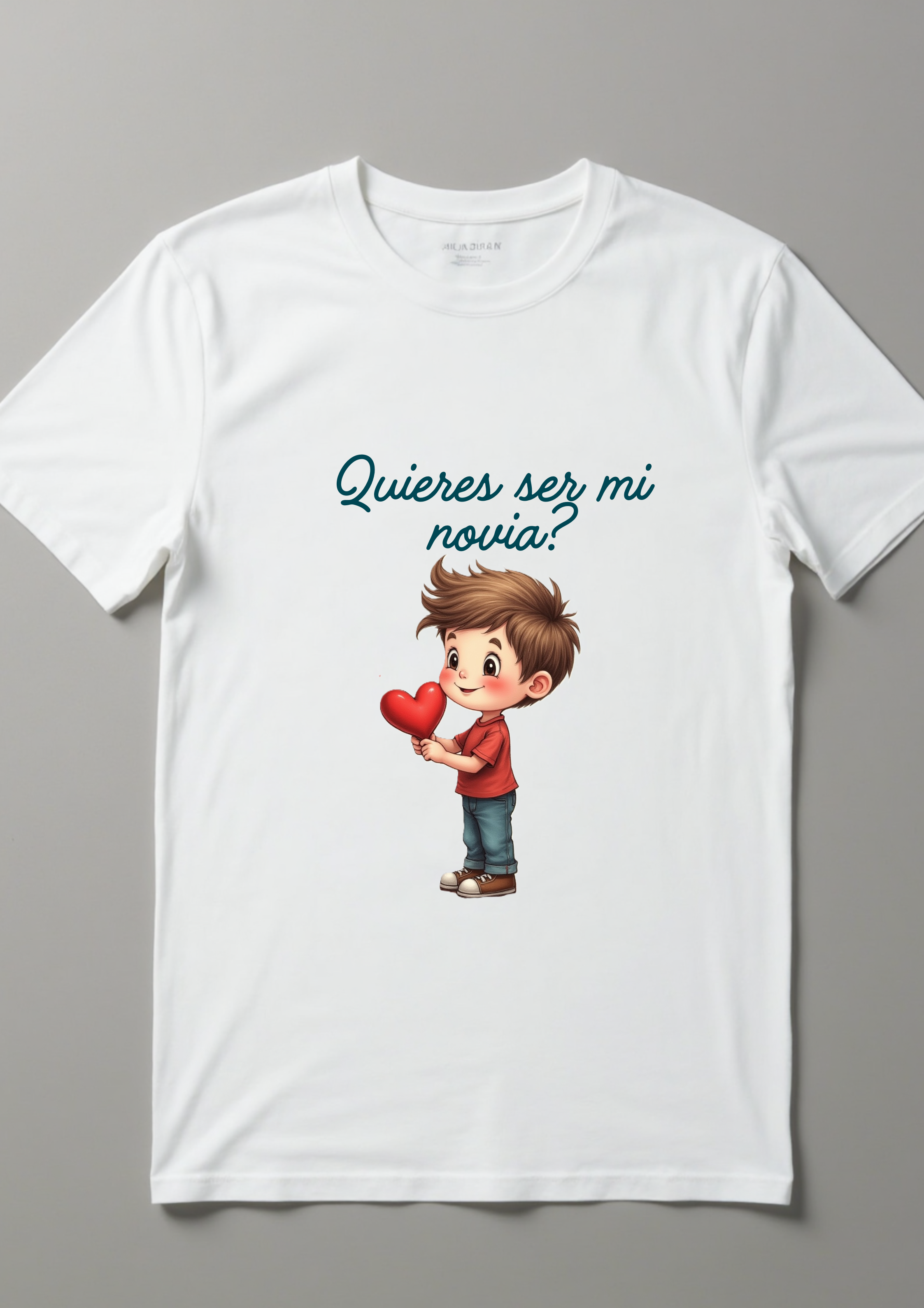 Playera con la frase quieres ser mi novia, ideas para regalos