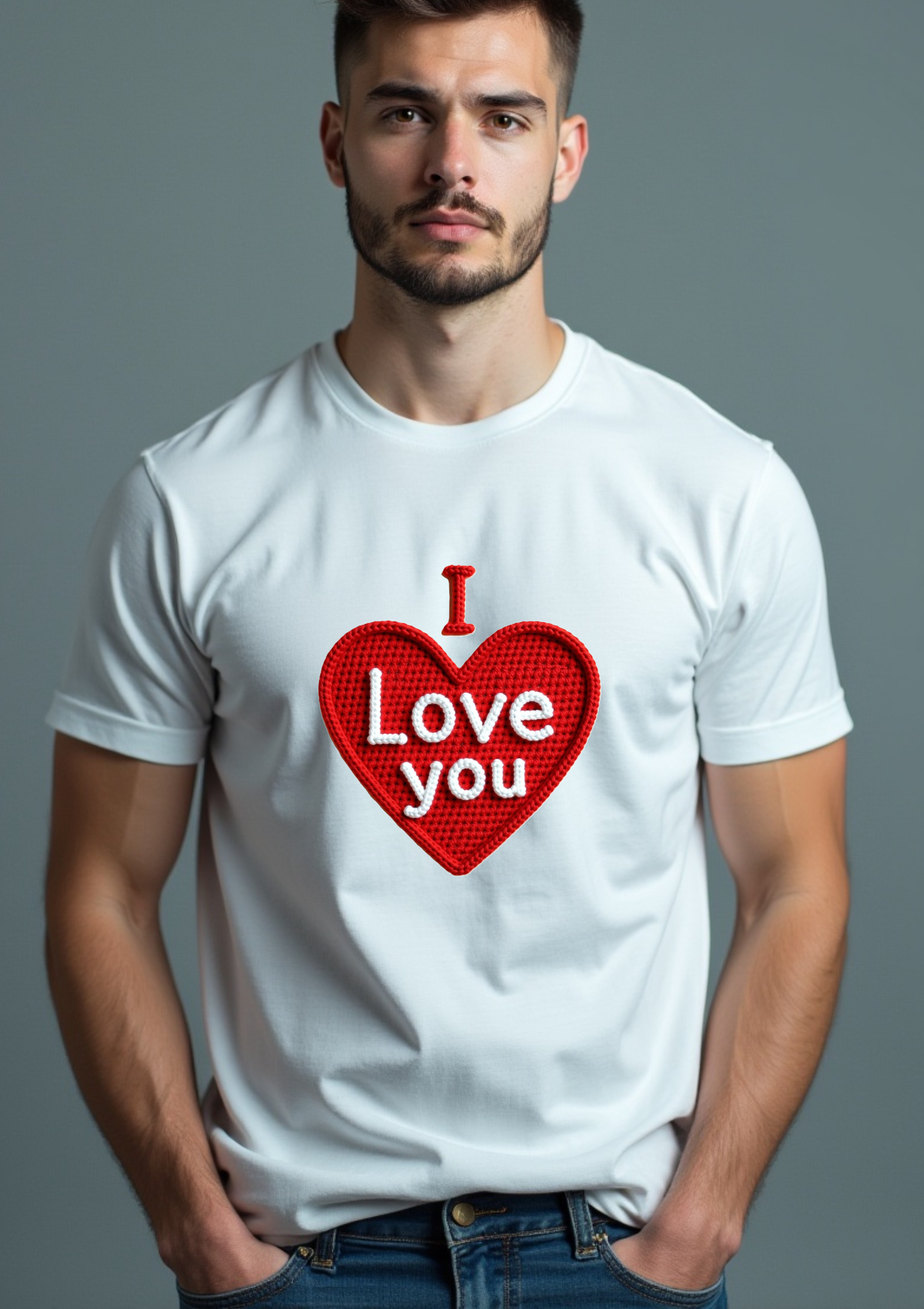 Playera con frase de amor I Love You