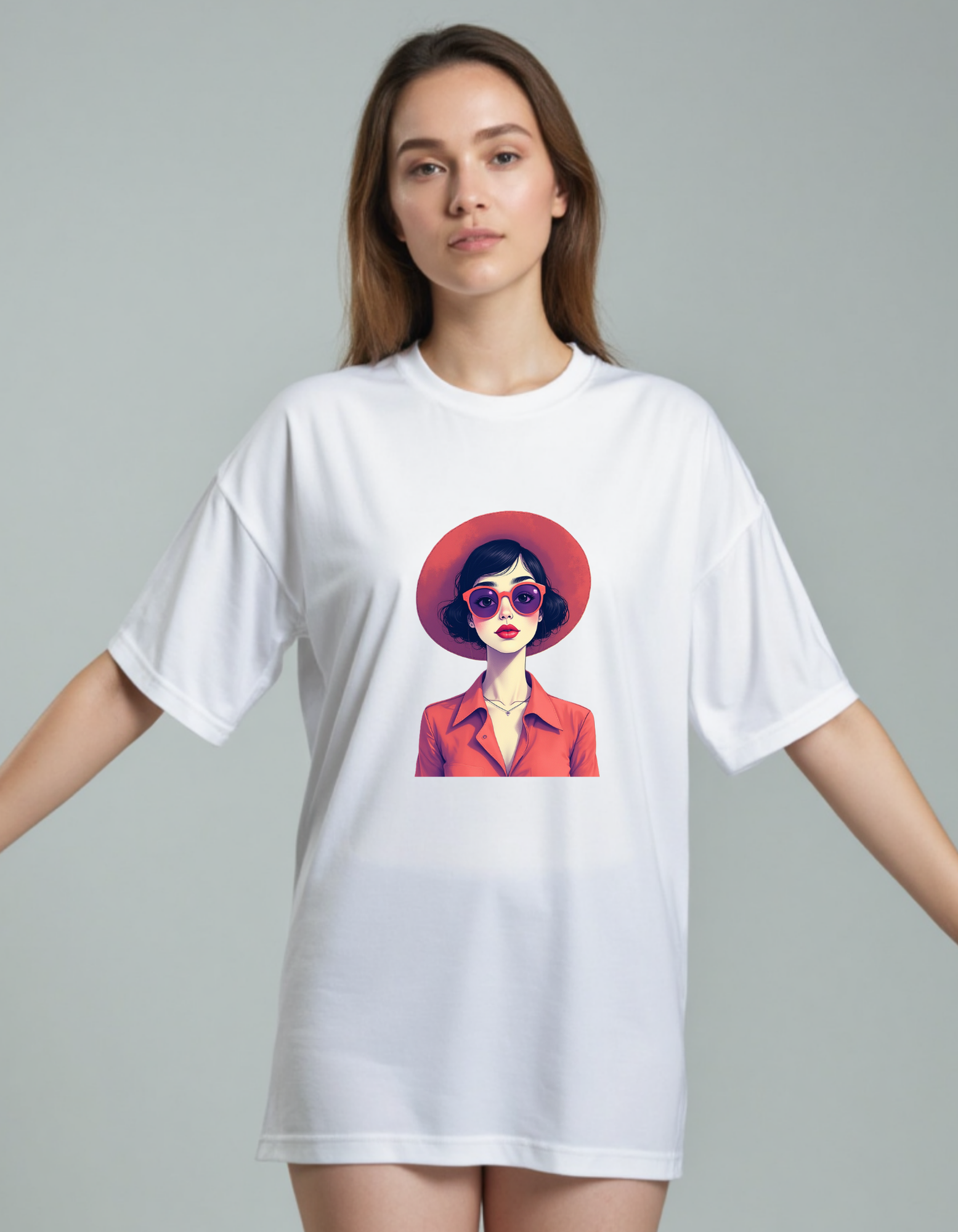 Playera con imagen de fashionista