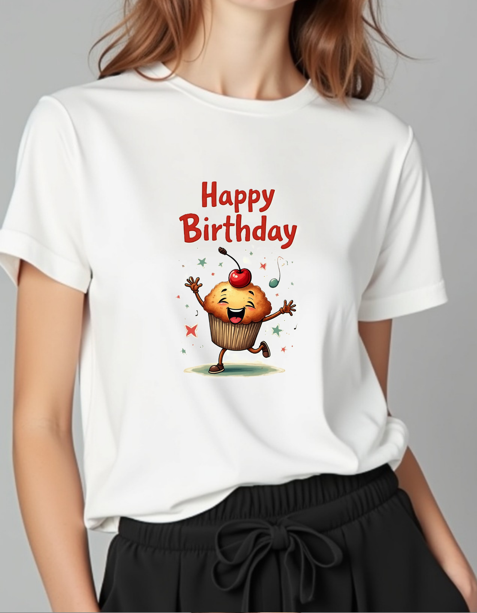 Playera con la frase Happy Birthday, ideas para regalos