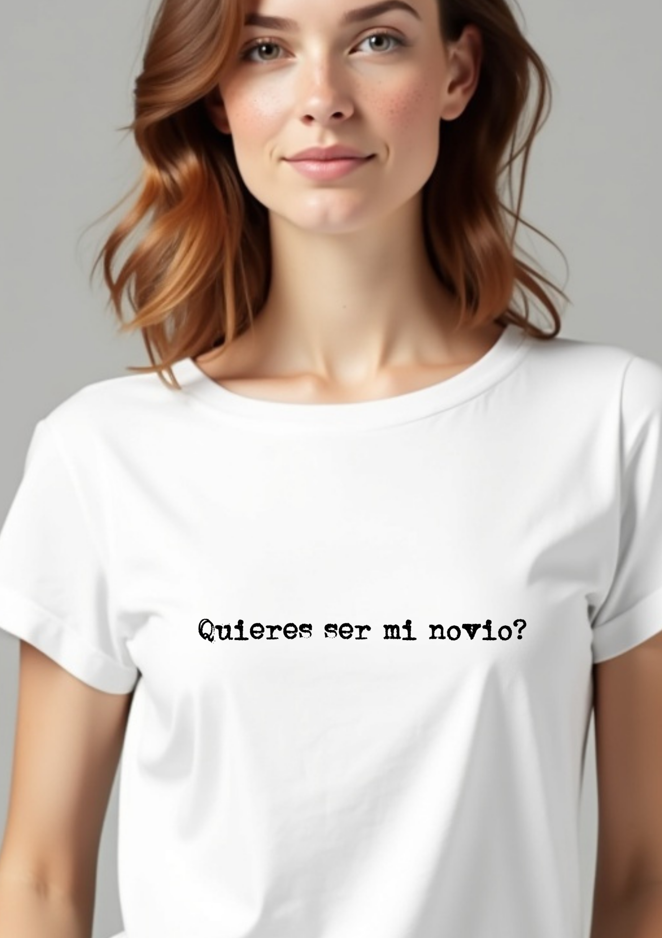 Playera con la frase Quieres ser mi novio? estilo retro