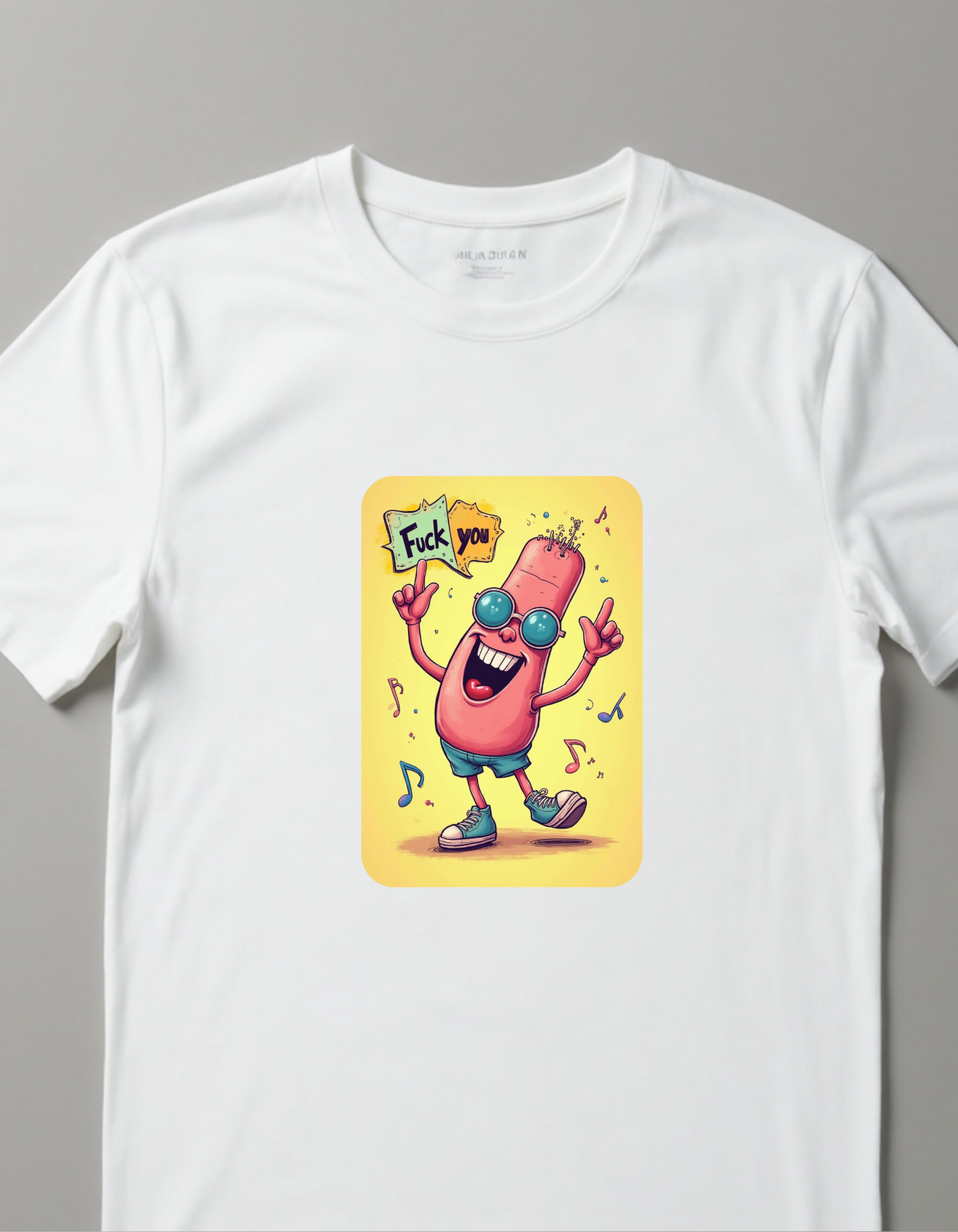 Playera con la frase Fuck you con imagen 