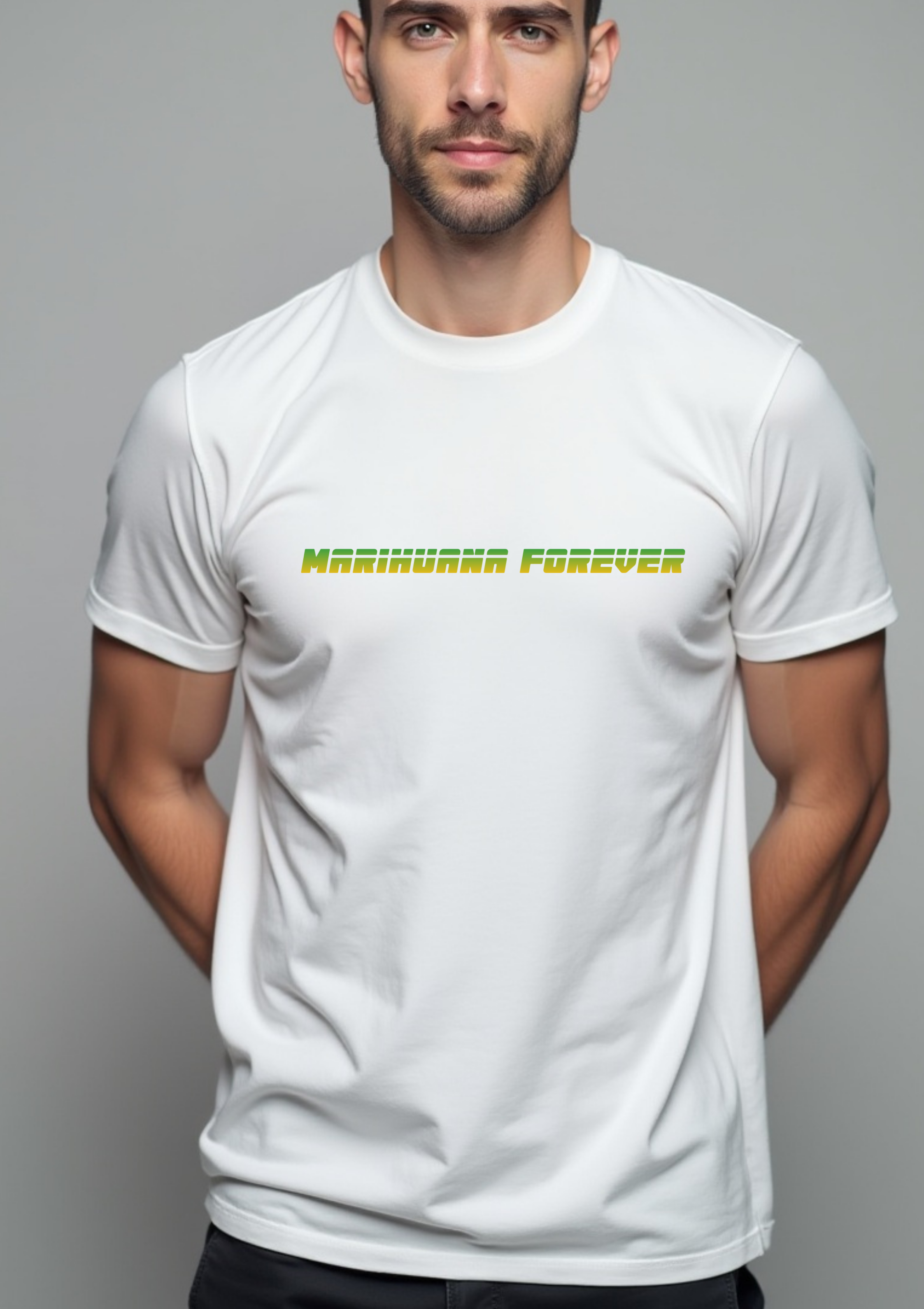 Playera Marihuana Forever minimalista retro