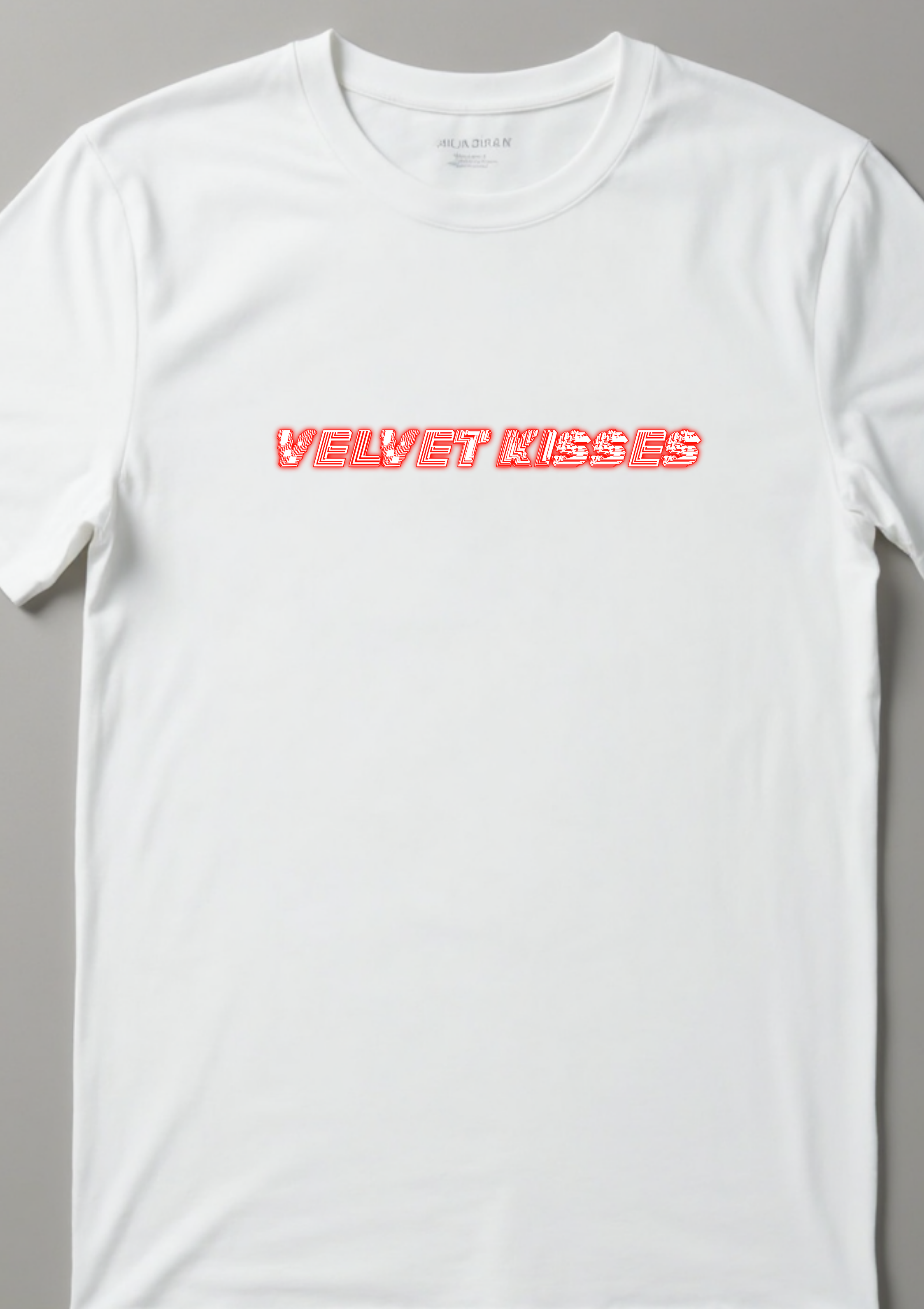 Playera con mensaje de amor velvet kisses