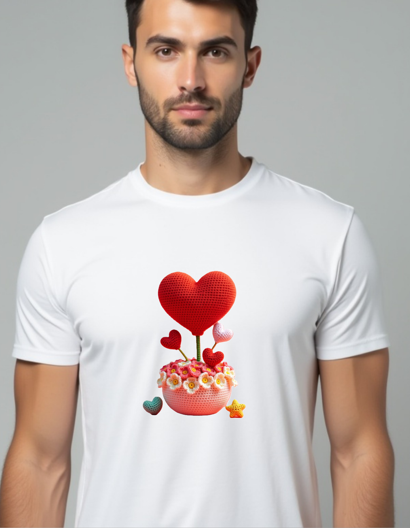 Playera con bouquet de corazones, ideas para regalo