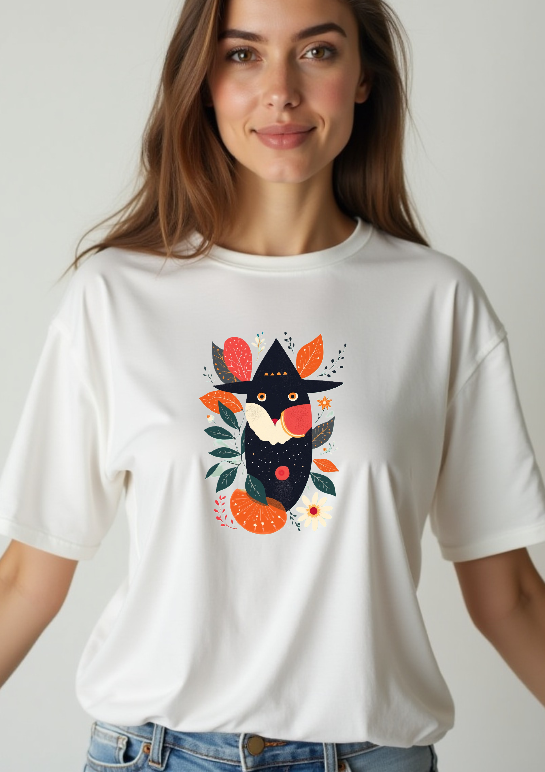 Playera con ilustracion de arte moderno