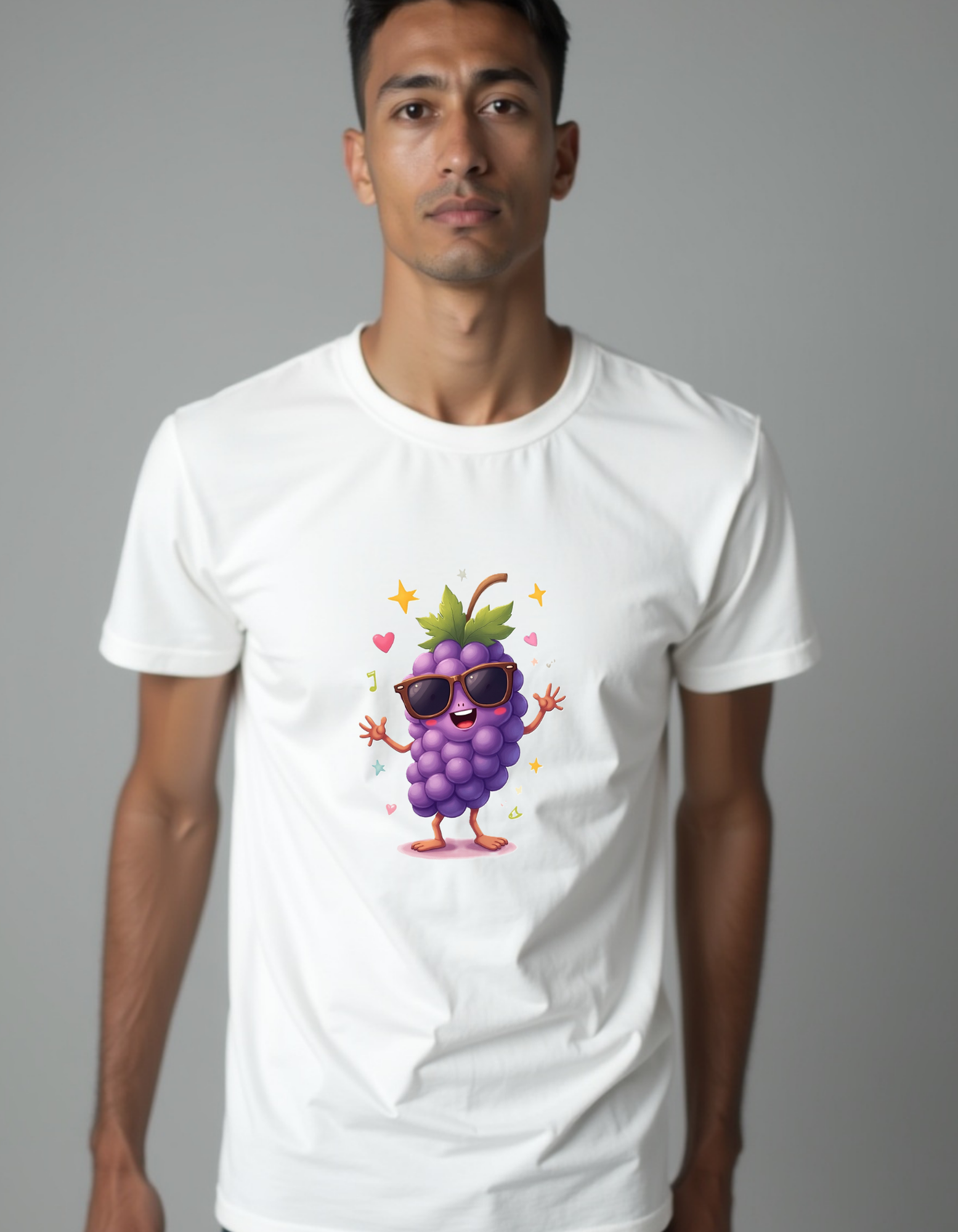 Playera con imagen de uva