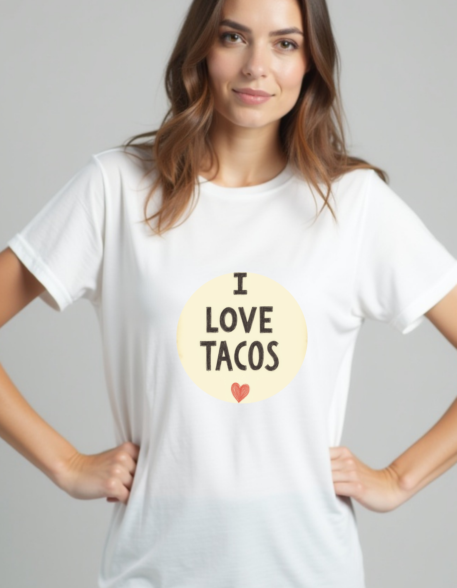 Playera con la frase I Love Tacos vintage