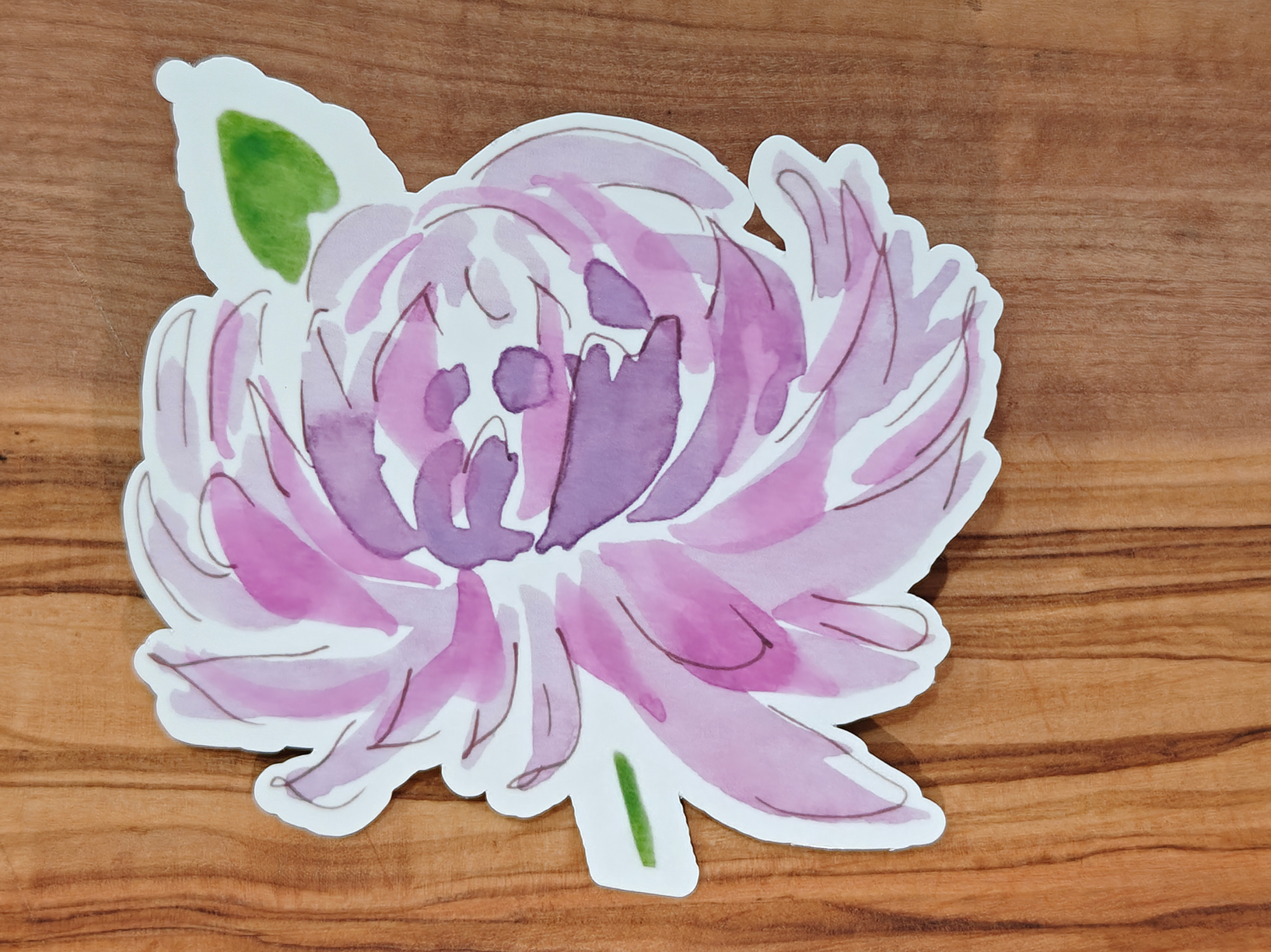 Botanical Sticker Pack | Watercolor Sunflower, Japanese Magnolia, Dandelion, and Mum | Set of 4 Vinyl Waterproof Stickers in 2", 2.5", or 3" Tall