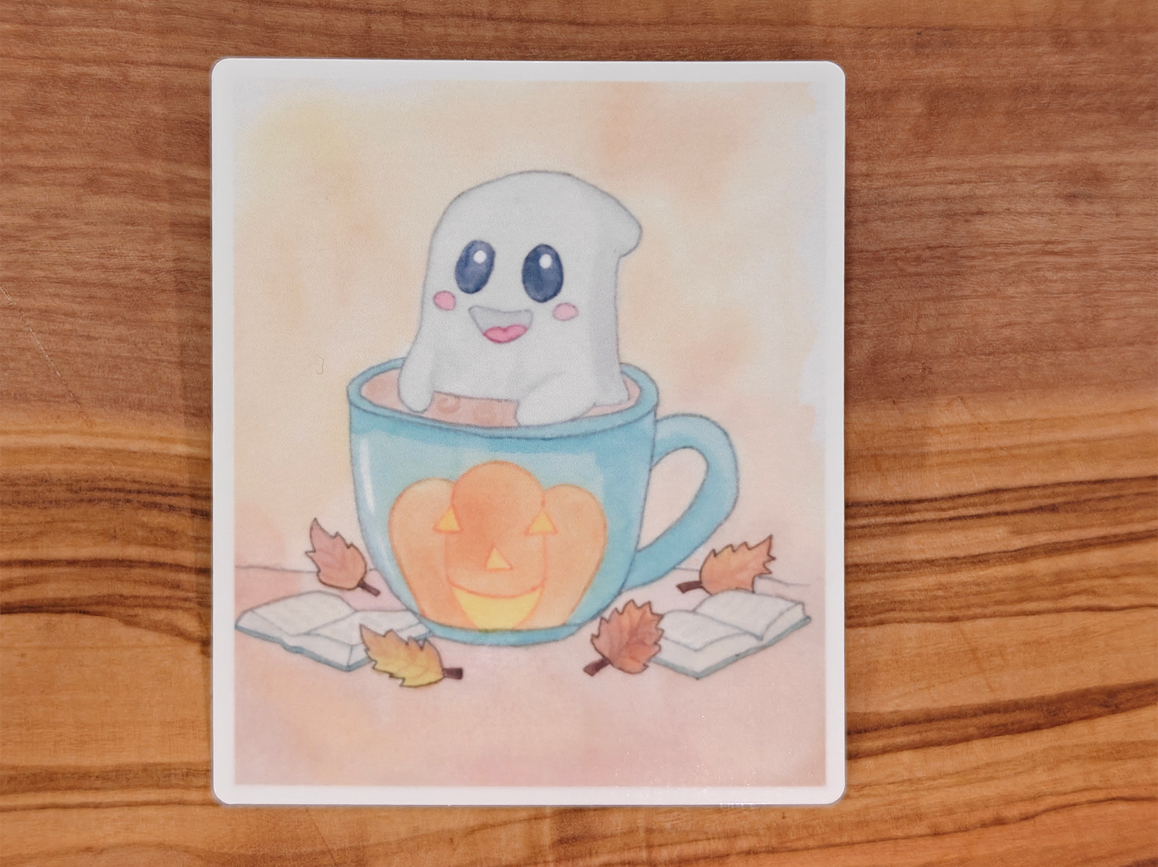 Halloween Ghost Sticker Pack | Creepy Cute Watercolor Ghost Stickers | Set of 4 Vinyl Waterproof Stickers in 2", 2.5", or 3" Tall