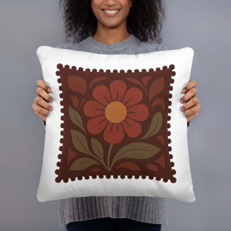 Coussin décoratif fleuri