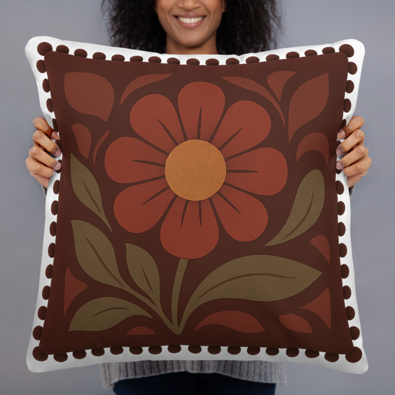 Coussin décoratif fleuri