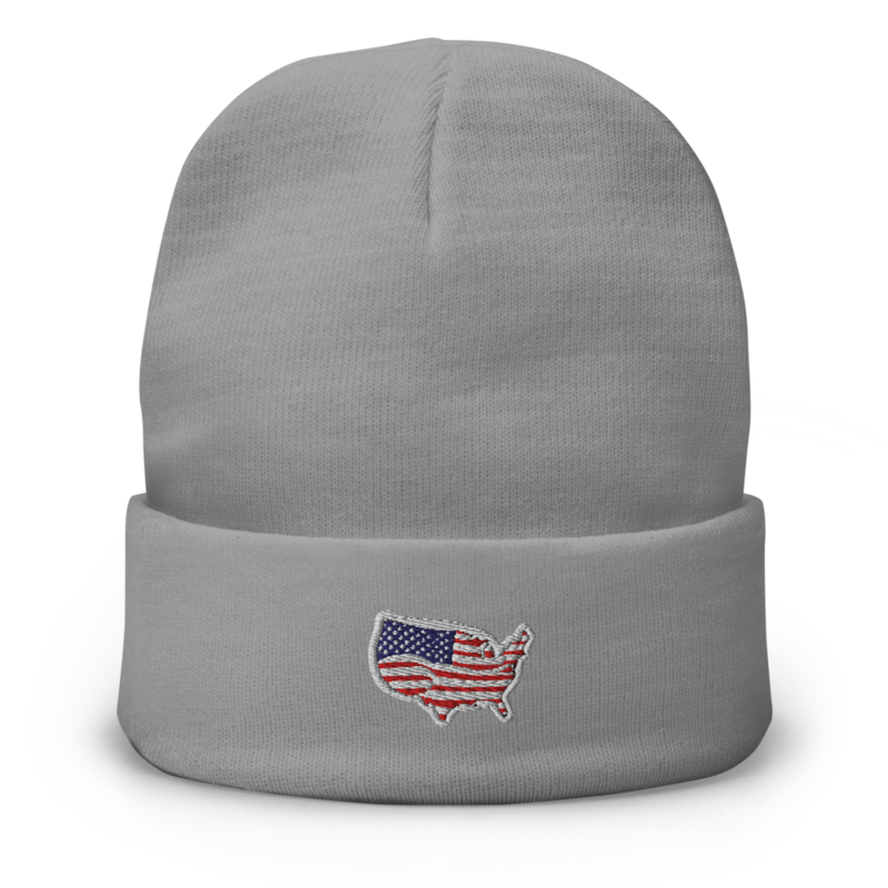 Bonnet brodé carte des États-Unis