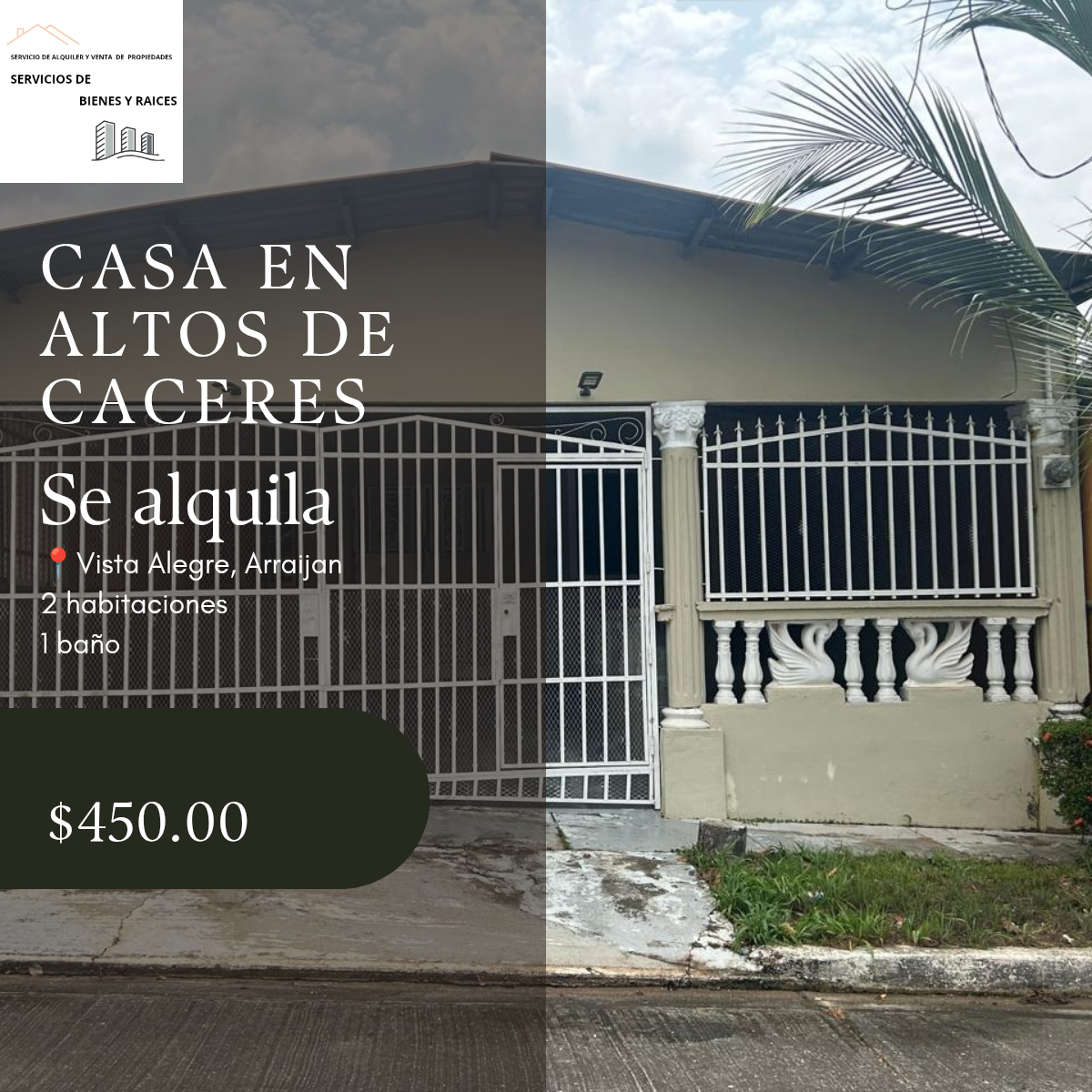Se Alquila Casa en Altos de Cáceres