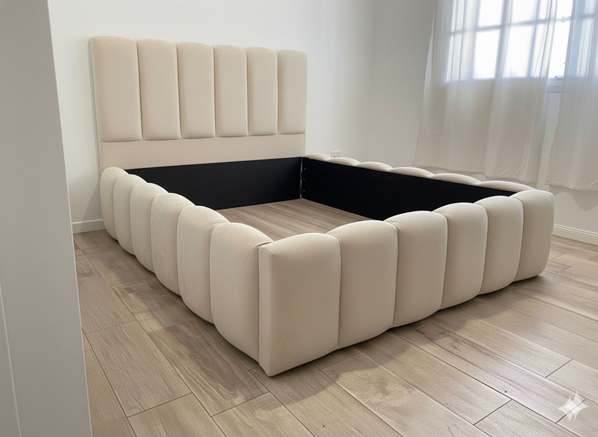 Revestimiento cubresommier + respaldo - Queen160x190/200