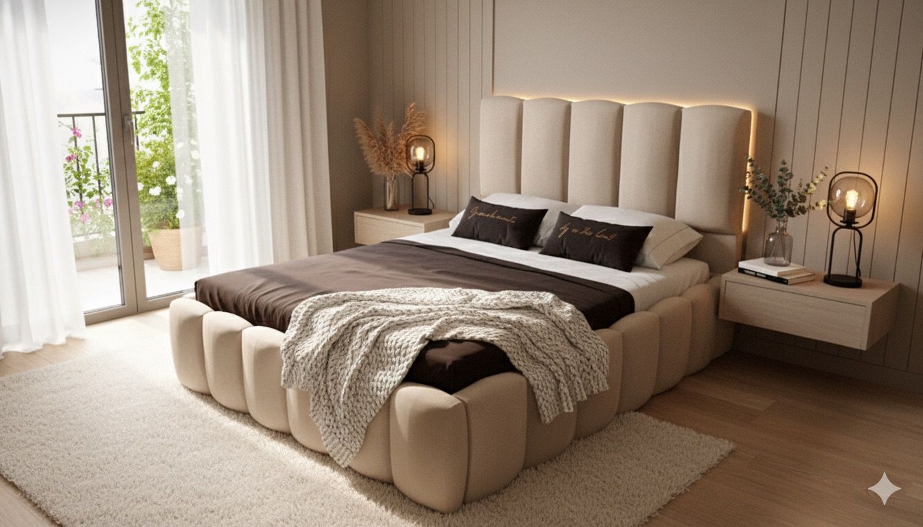 Cama Bastonne Nube king