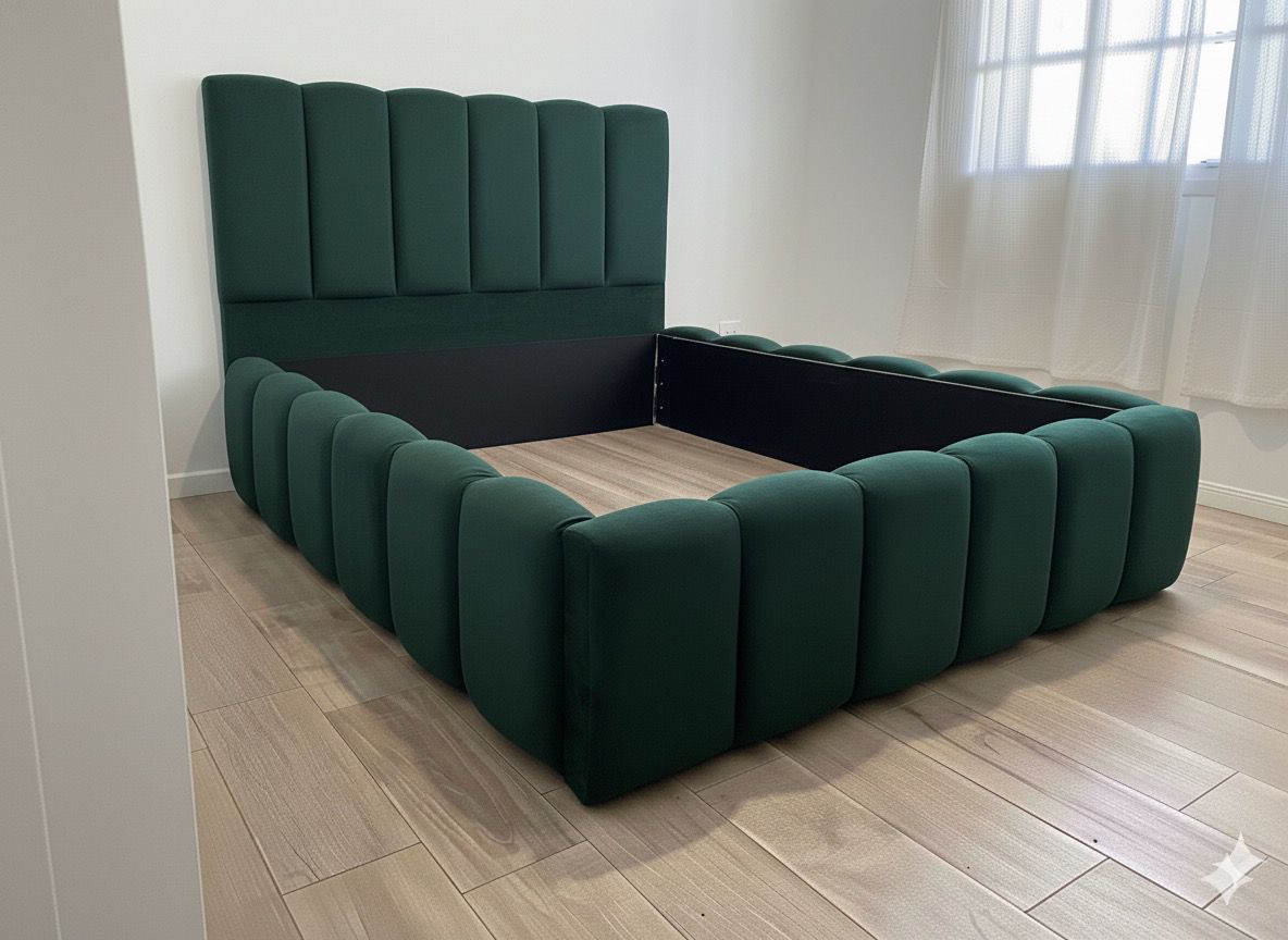 Revestimiento cubresommier + respaldo - Queen160x190/200