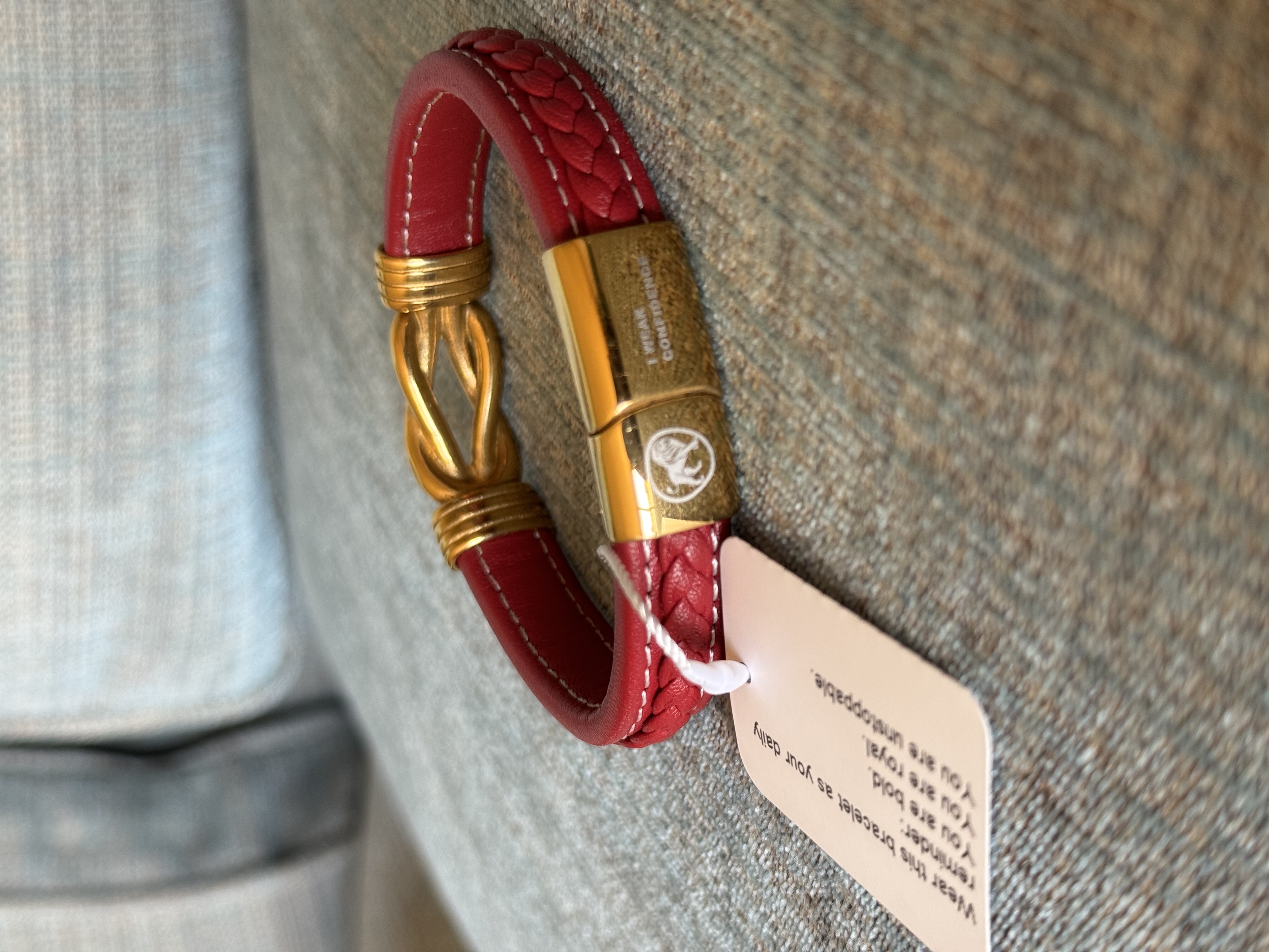 Leather Bracelet OKIKIS-Red