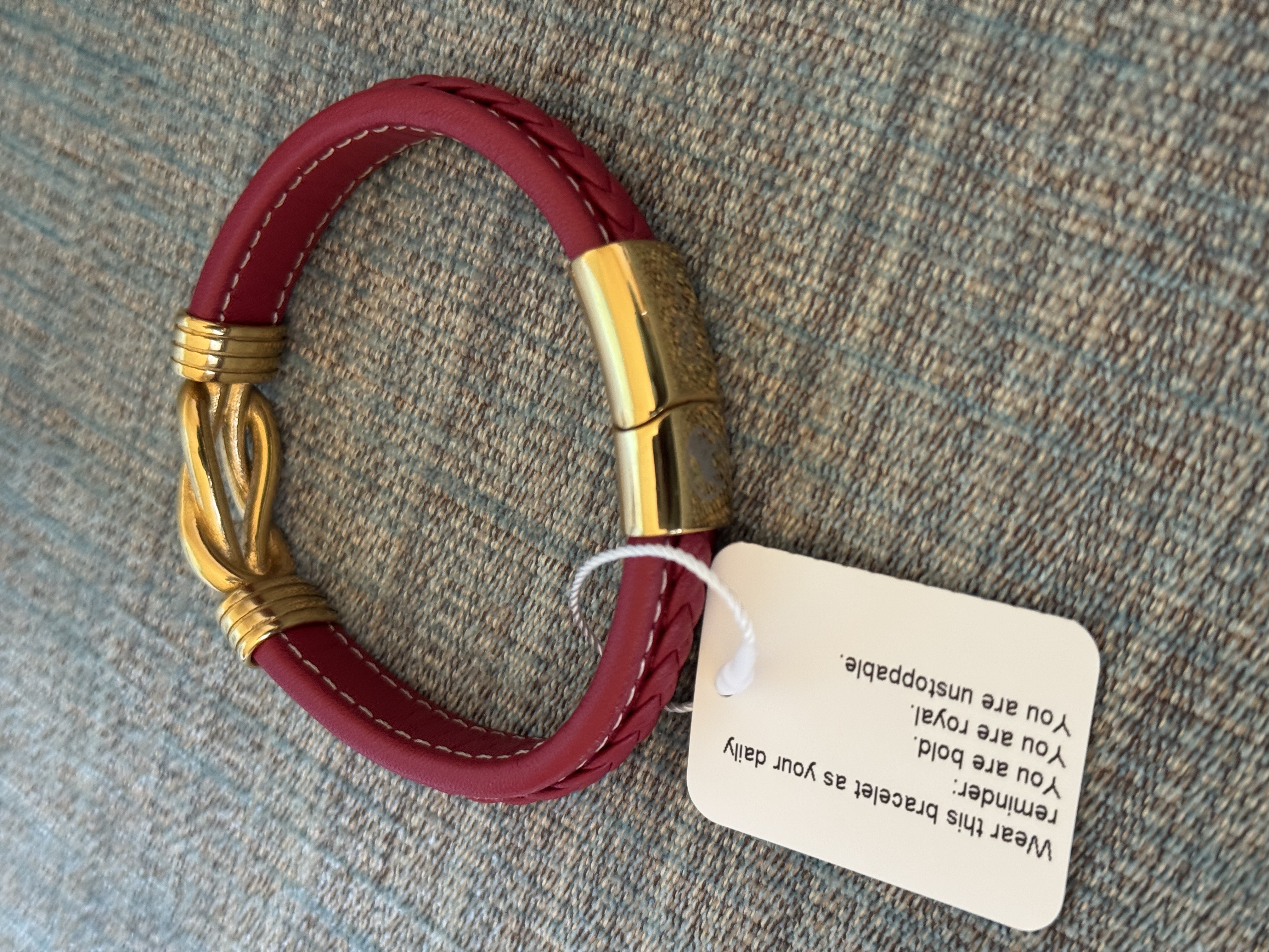 Leather Bracelet OKIKIS-Red