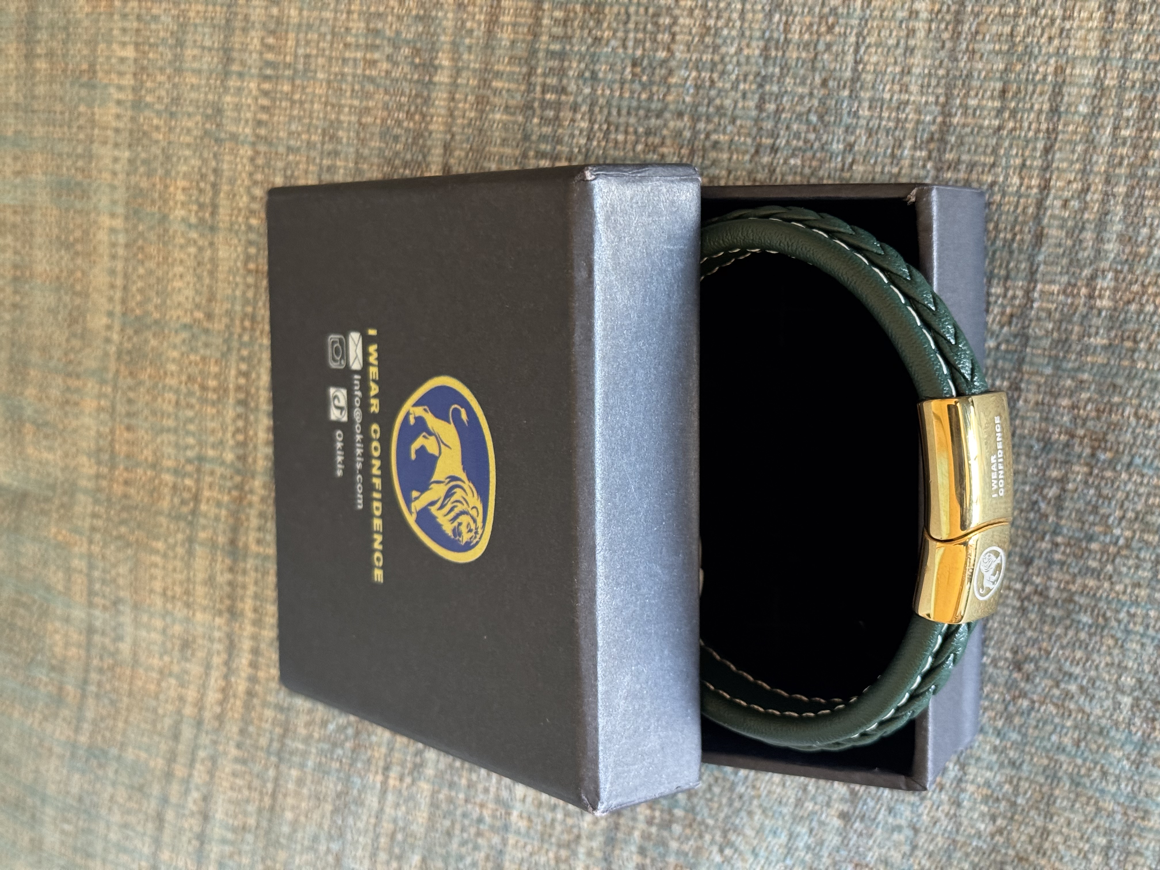 Leather Bracelet OKIKIs-Green