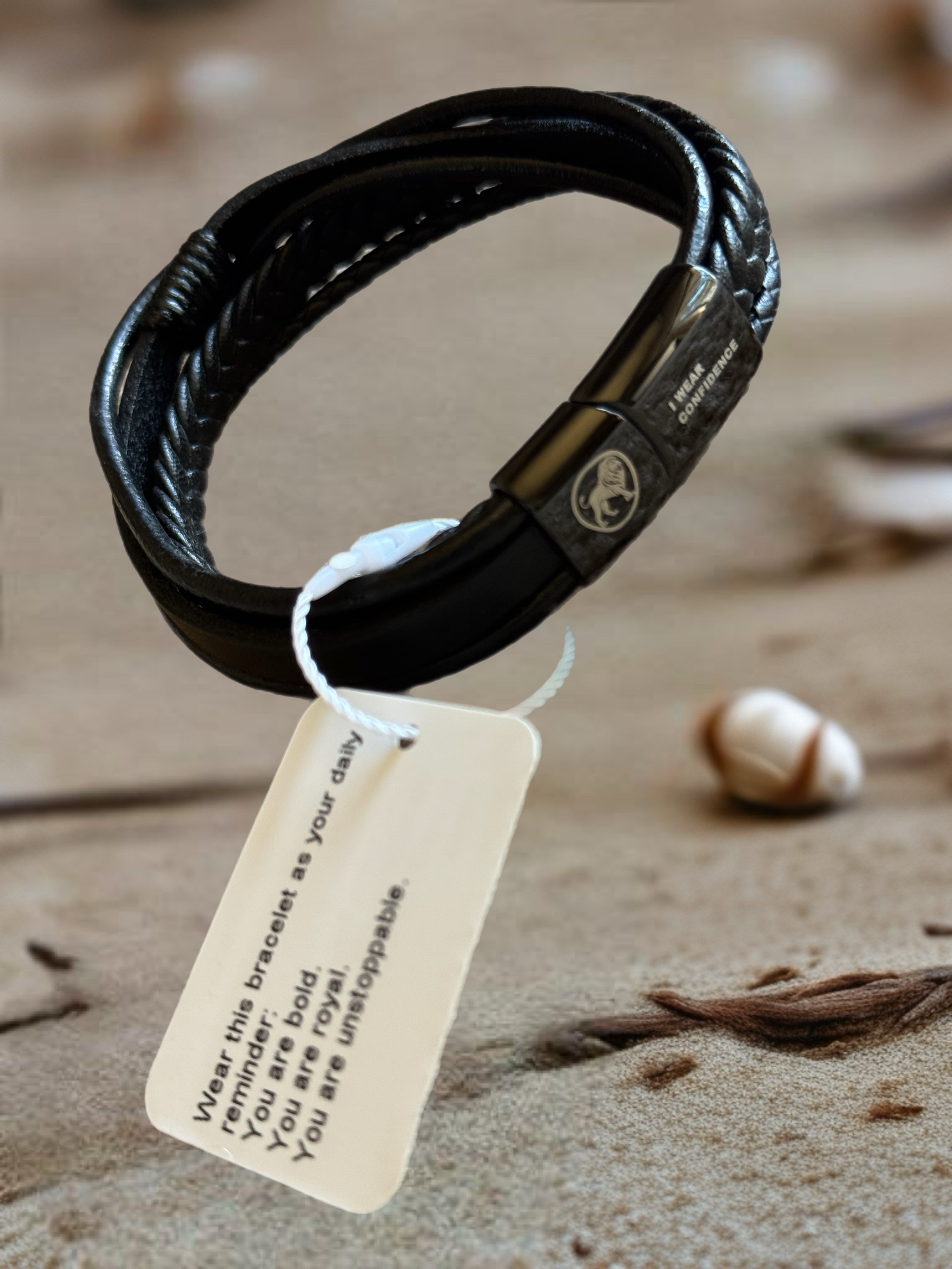 Leather Bracelet OKIKIs-Black-Tassel