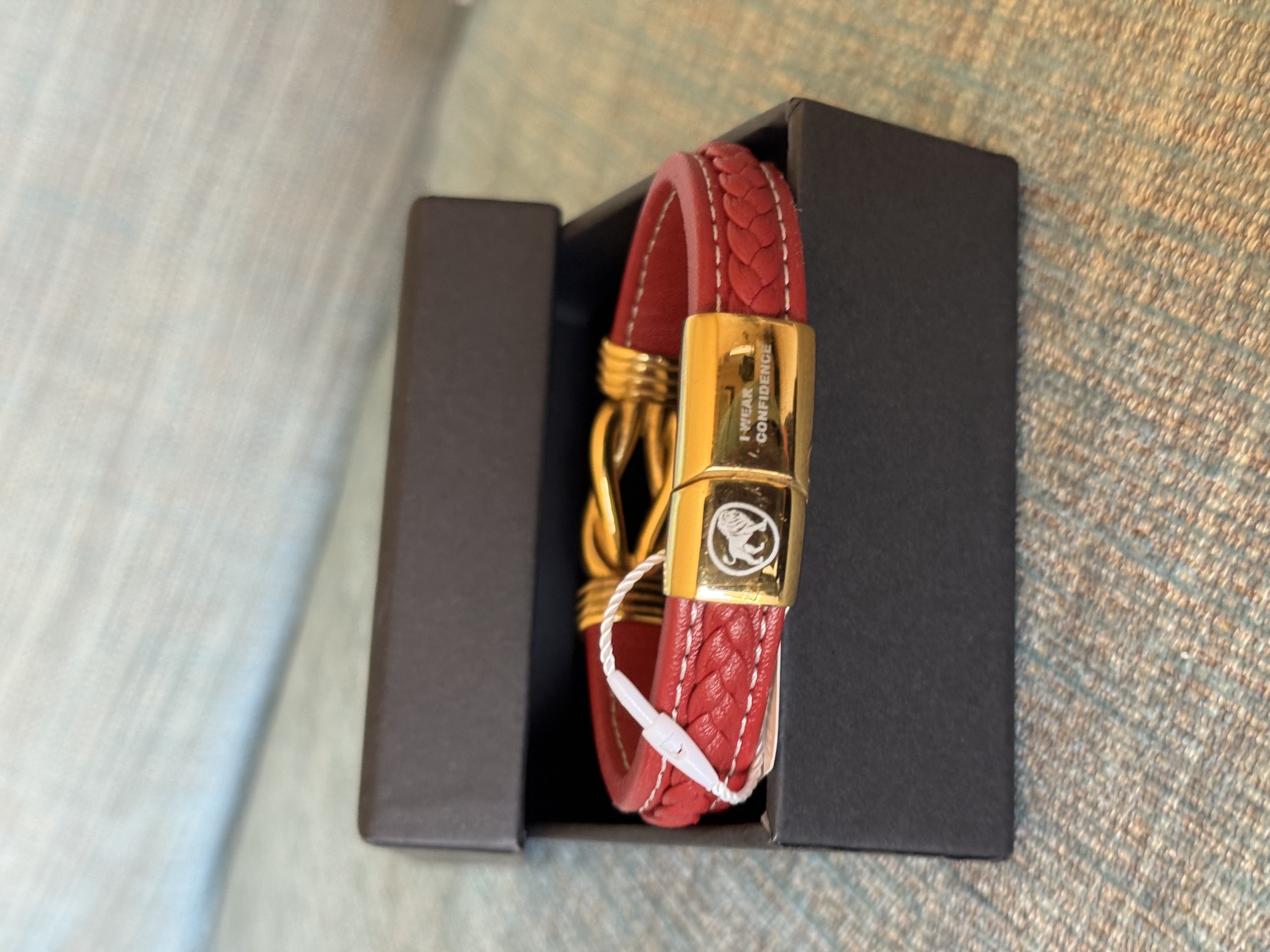Leather Bracelet OKIKIS-Red