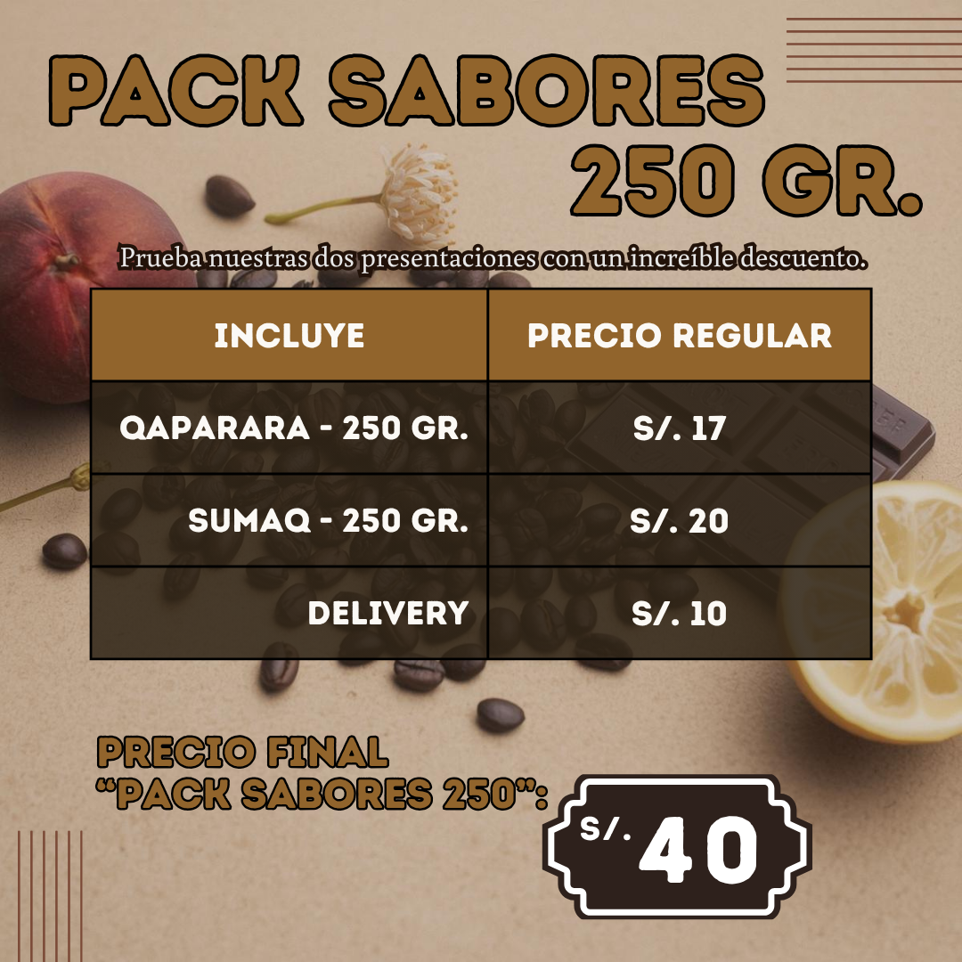 Pack Sabores 250gr.