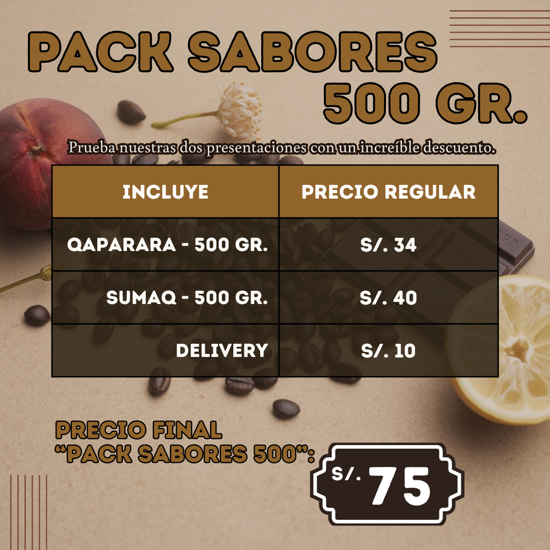 Pack Sabores 500 gr.