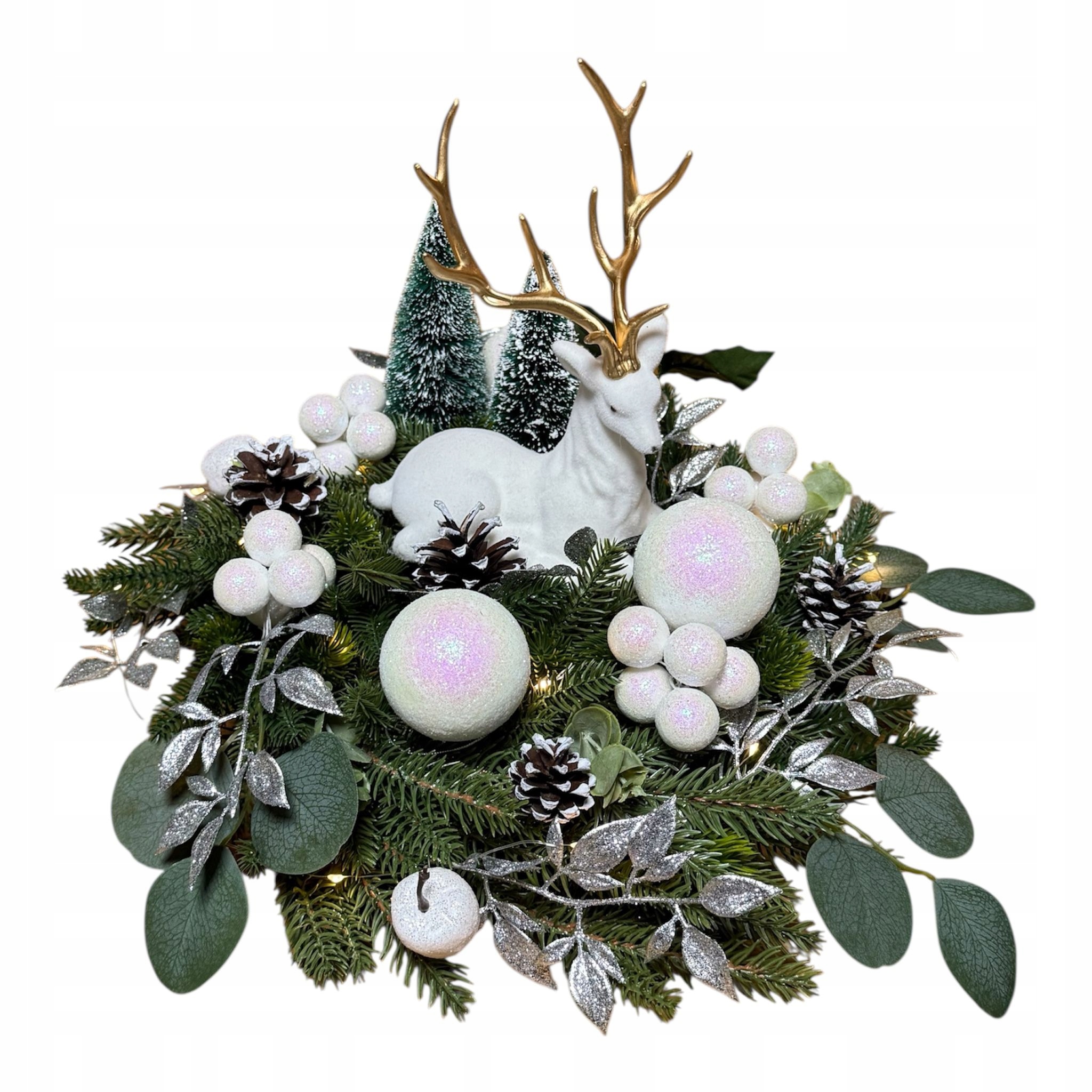 Stroik świąteczny z jeleniem