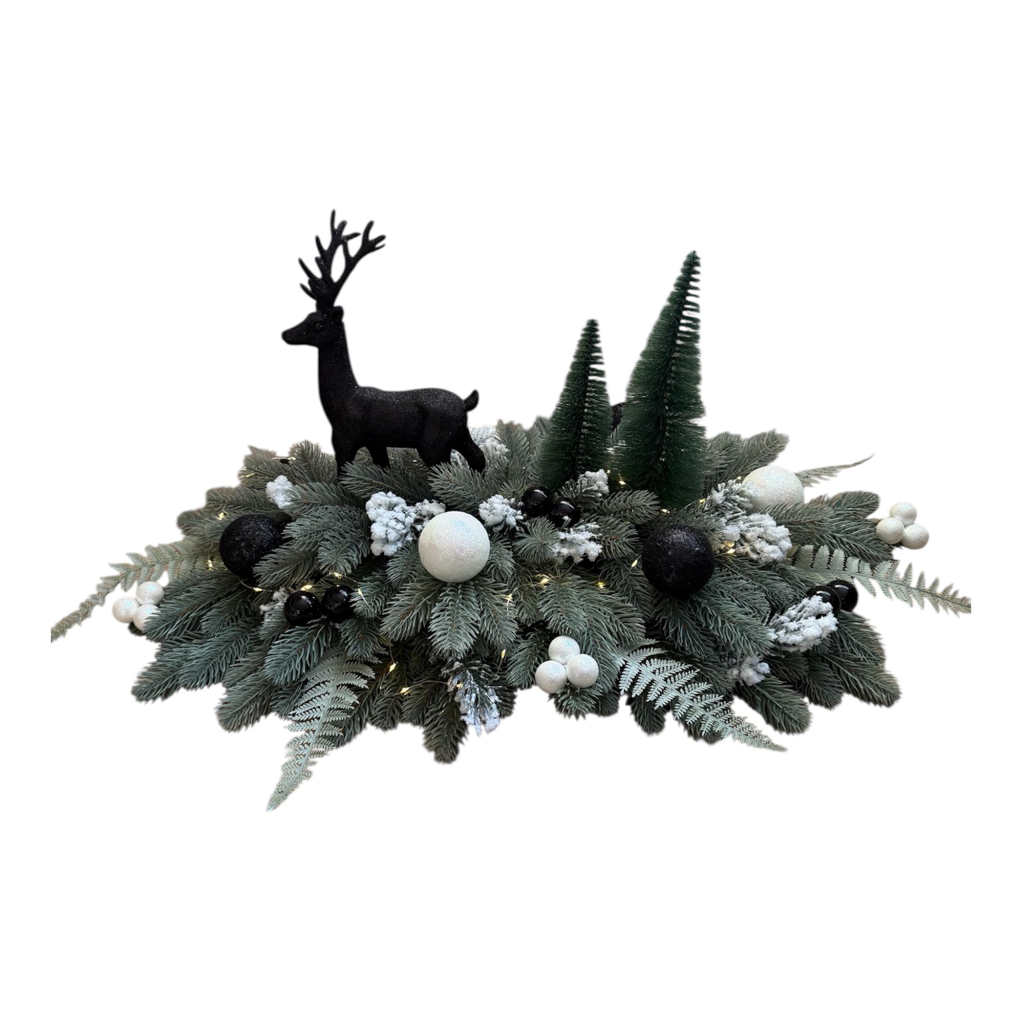 Stroik świąteczny z jeleniem XL
