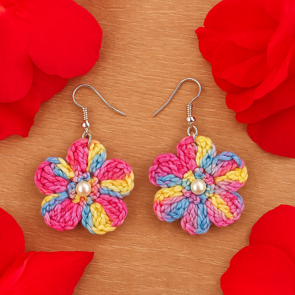 Pendientes "Flor de perla"