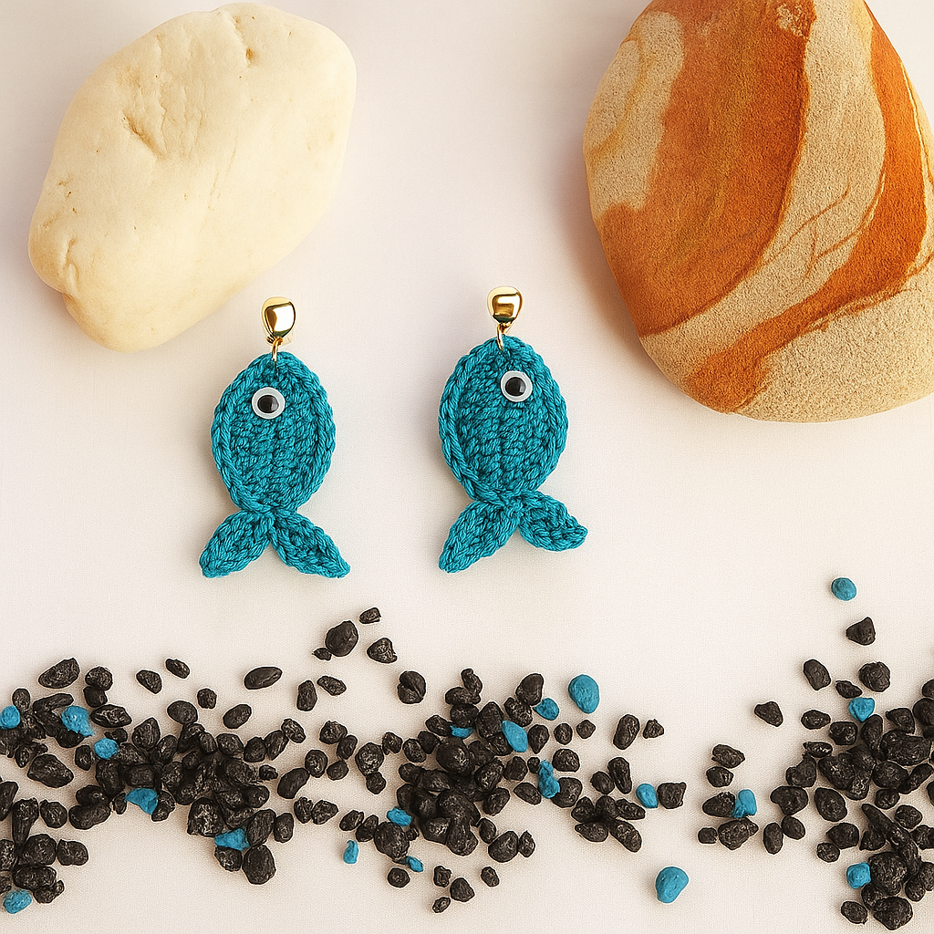 Pendientes en forma de pez