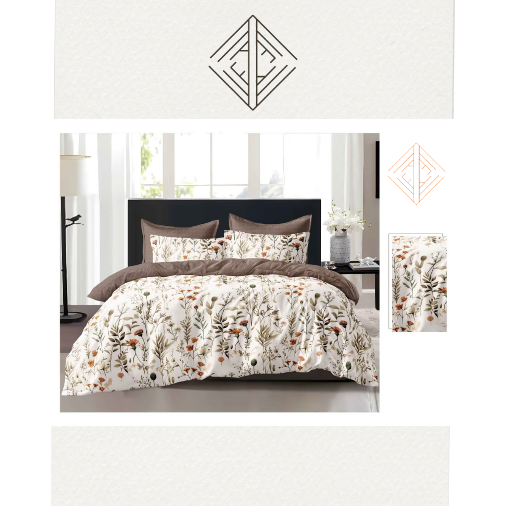 Avitare Golden Bloom Queen Bedsheet