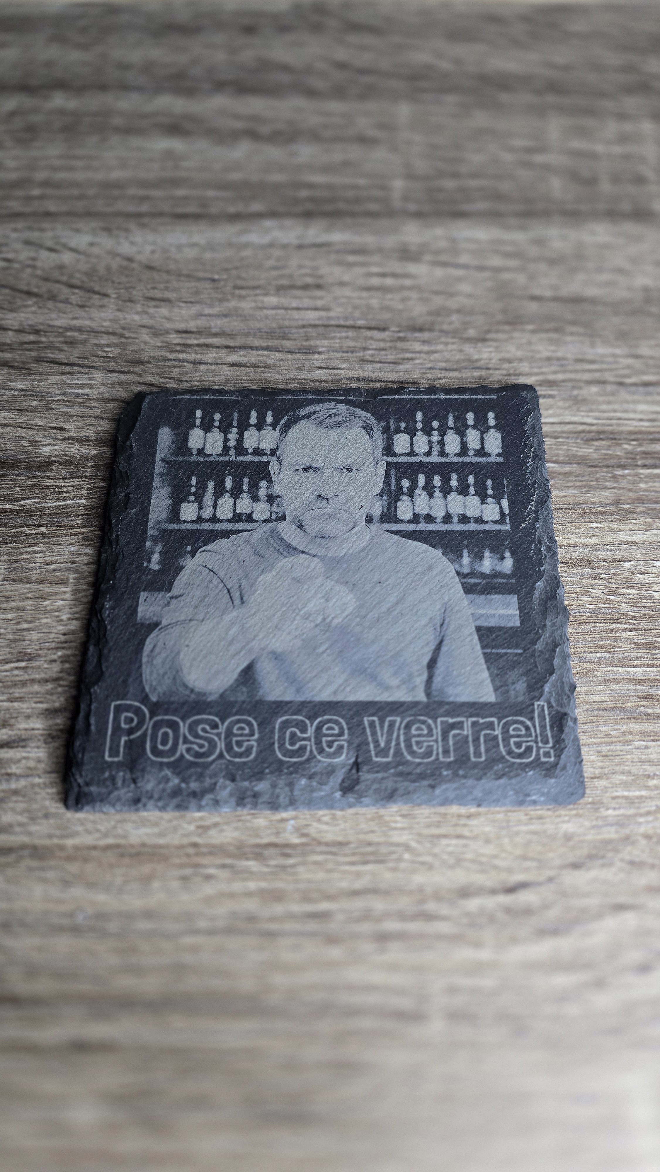 Dessous de verre en ardoise