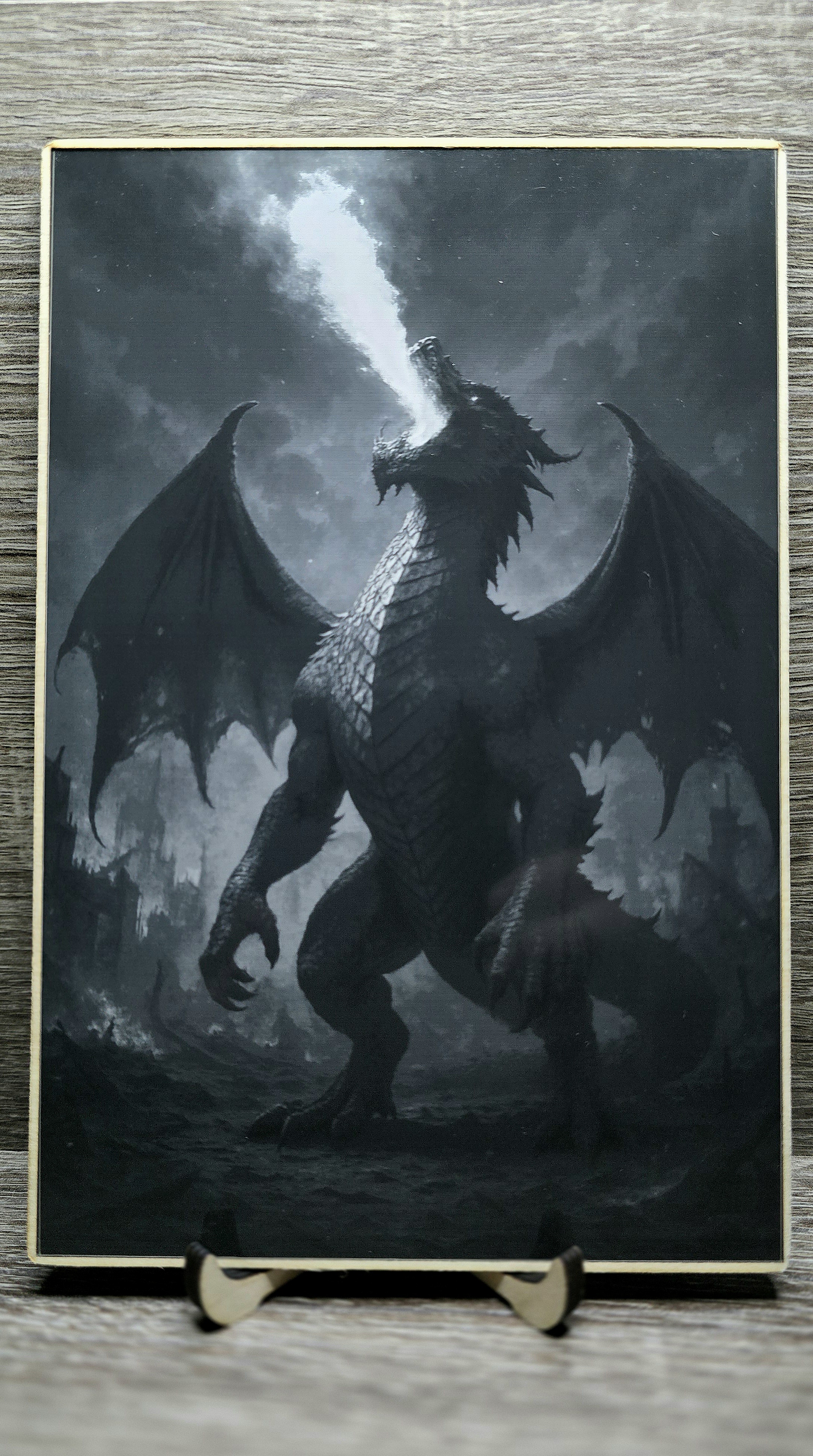 Cadre acrylique avec contours en bois - 20 x 14 cm