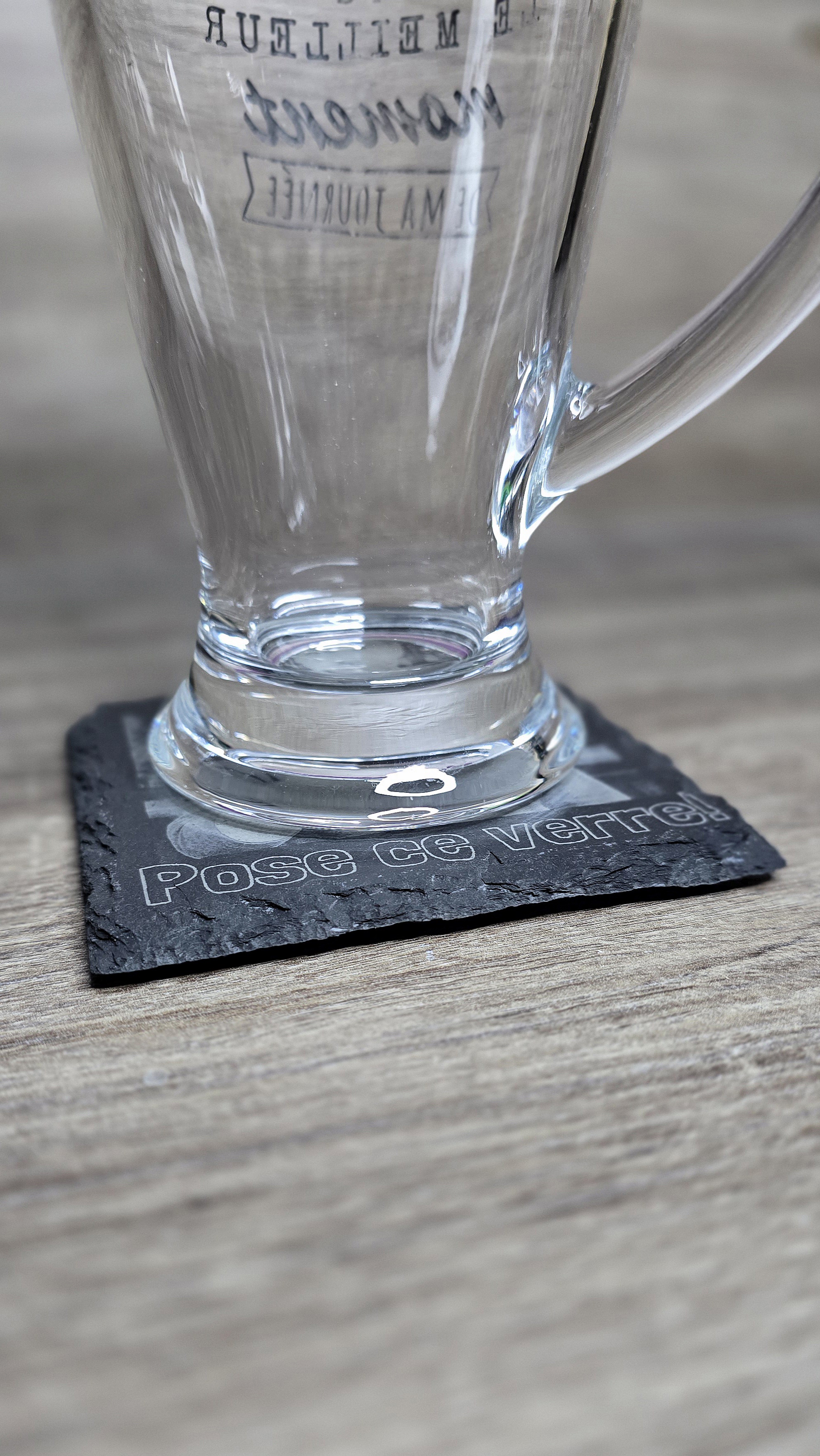 Dessous de verre en ardoise