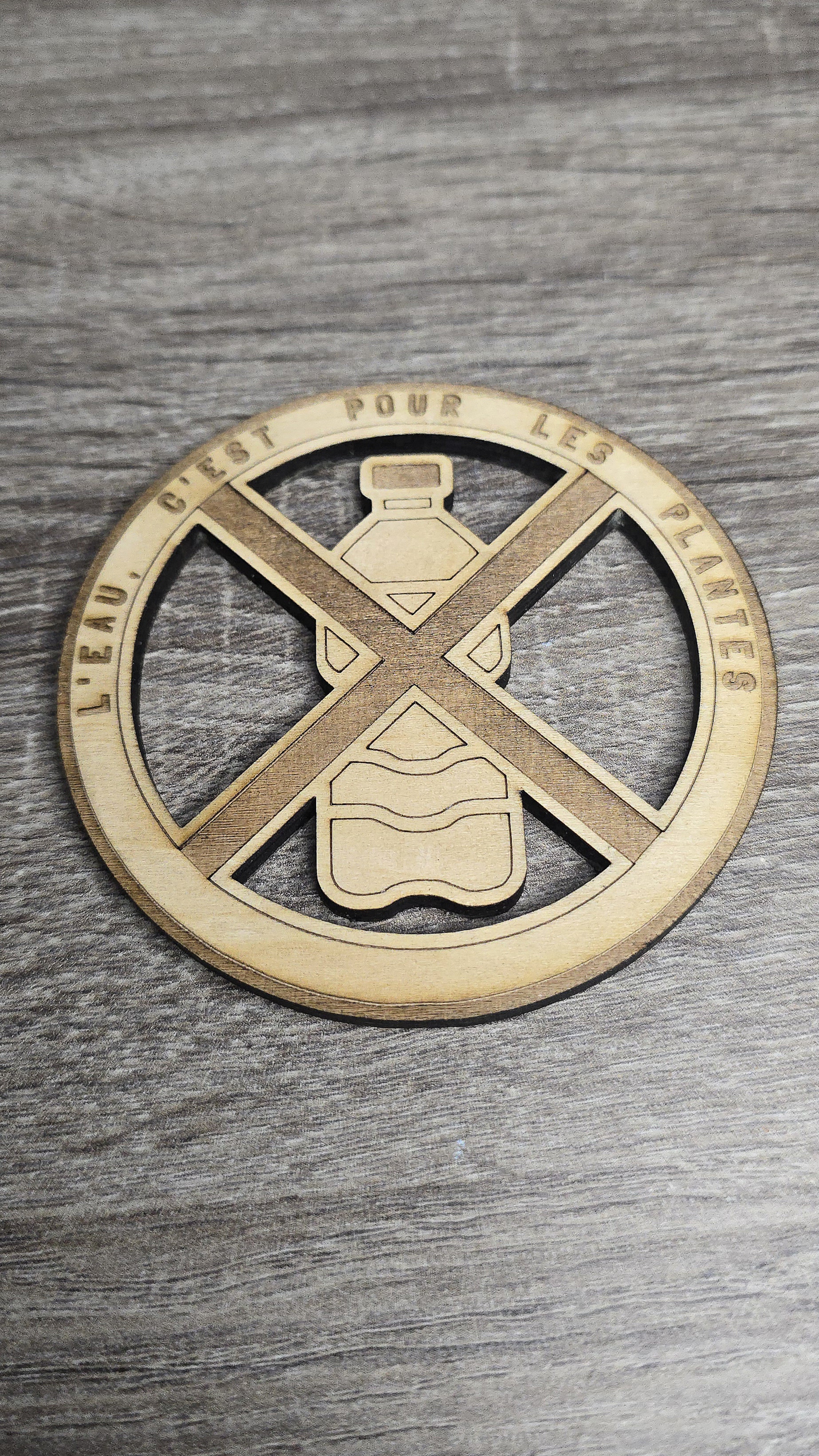 Dessous de verre - L'eau c'est pour les plantes