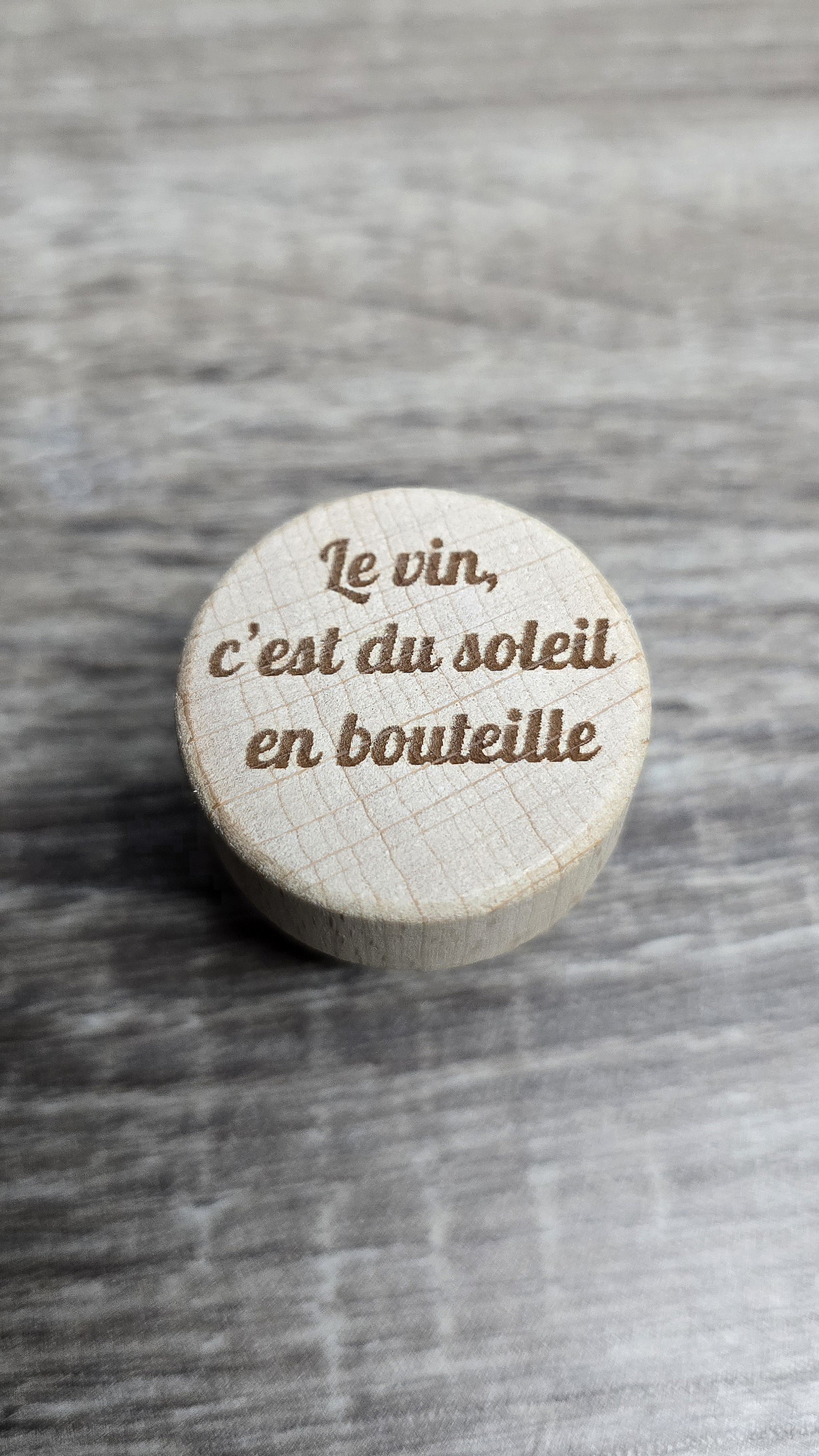 Bouchon de bouteille personnalisé