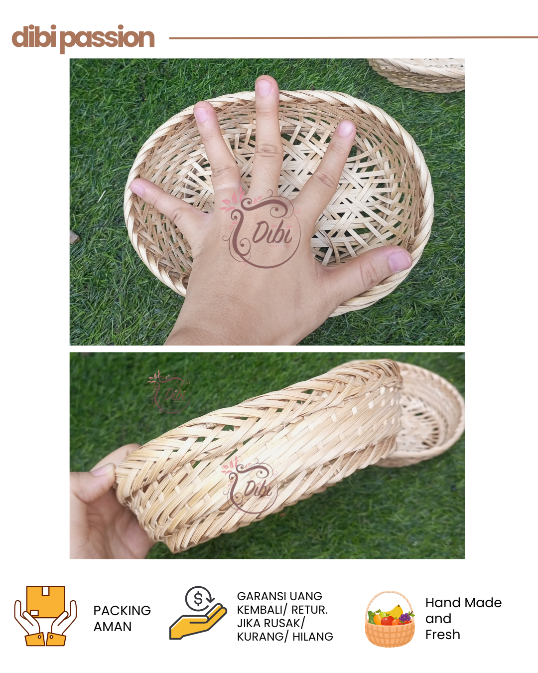 Keranjang Kecil Oval Anyaman Bambu – Termurah | Hampers, Parcel, Souvenir, Lamaran, Snack