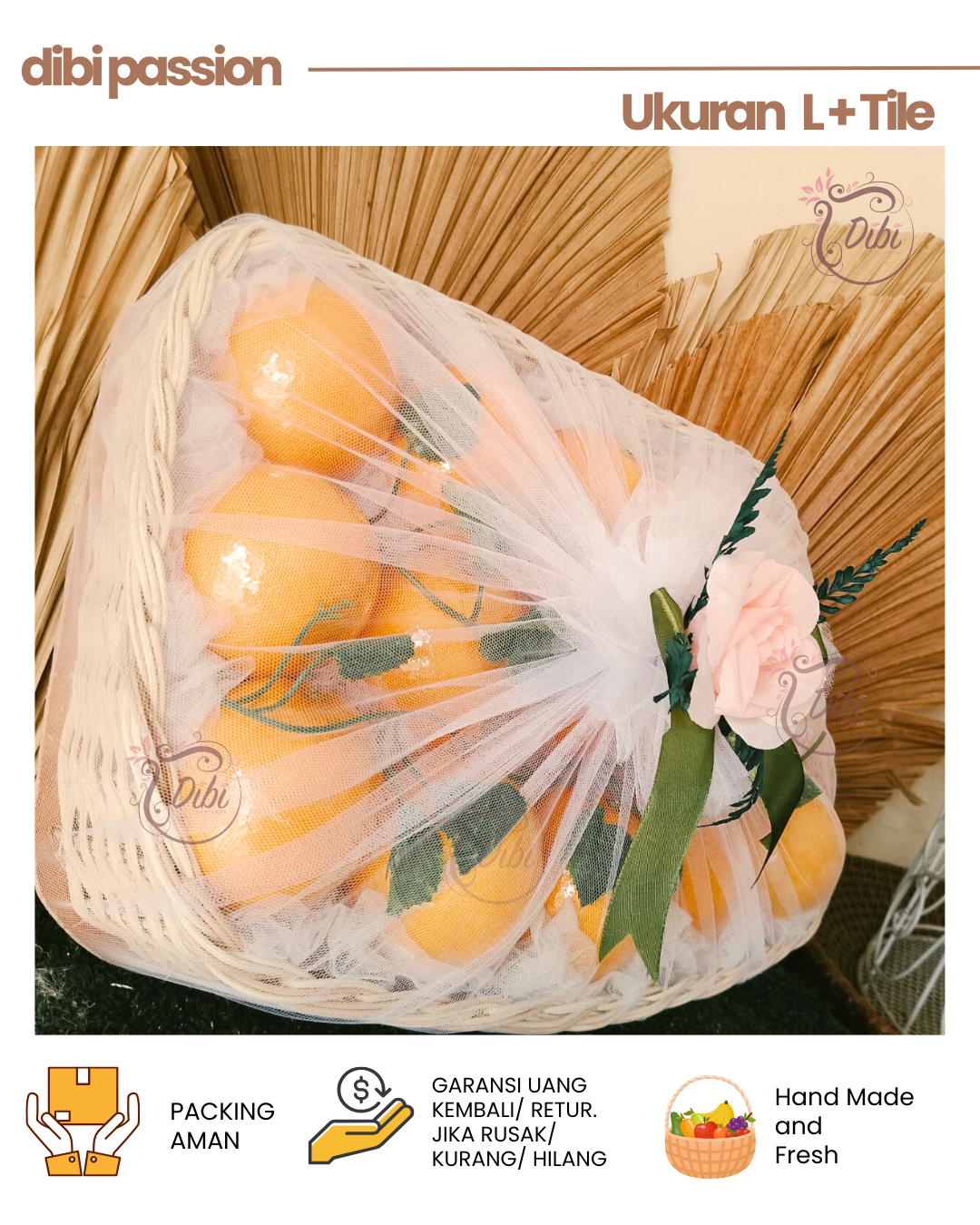 Parcel Buah Premium Rotan isi Sunkist & Apple Segar