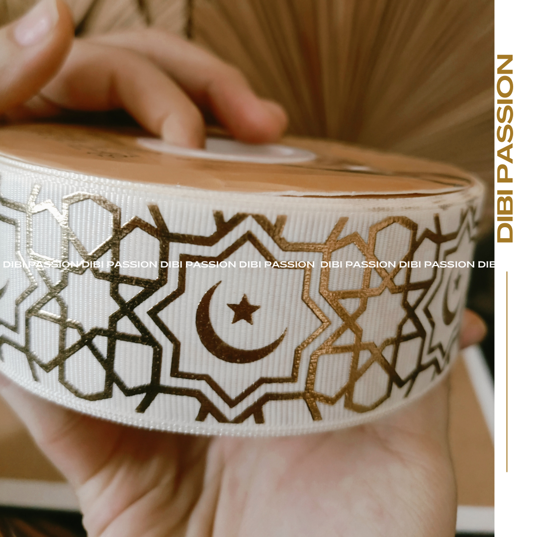 Pita Lebaran jumbo Idul Fitri 3,8 cm / Pita Lebaran Premium 3,8 cm permeter
